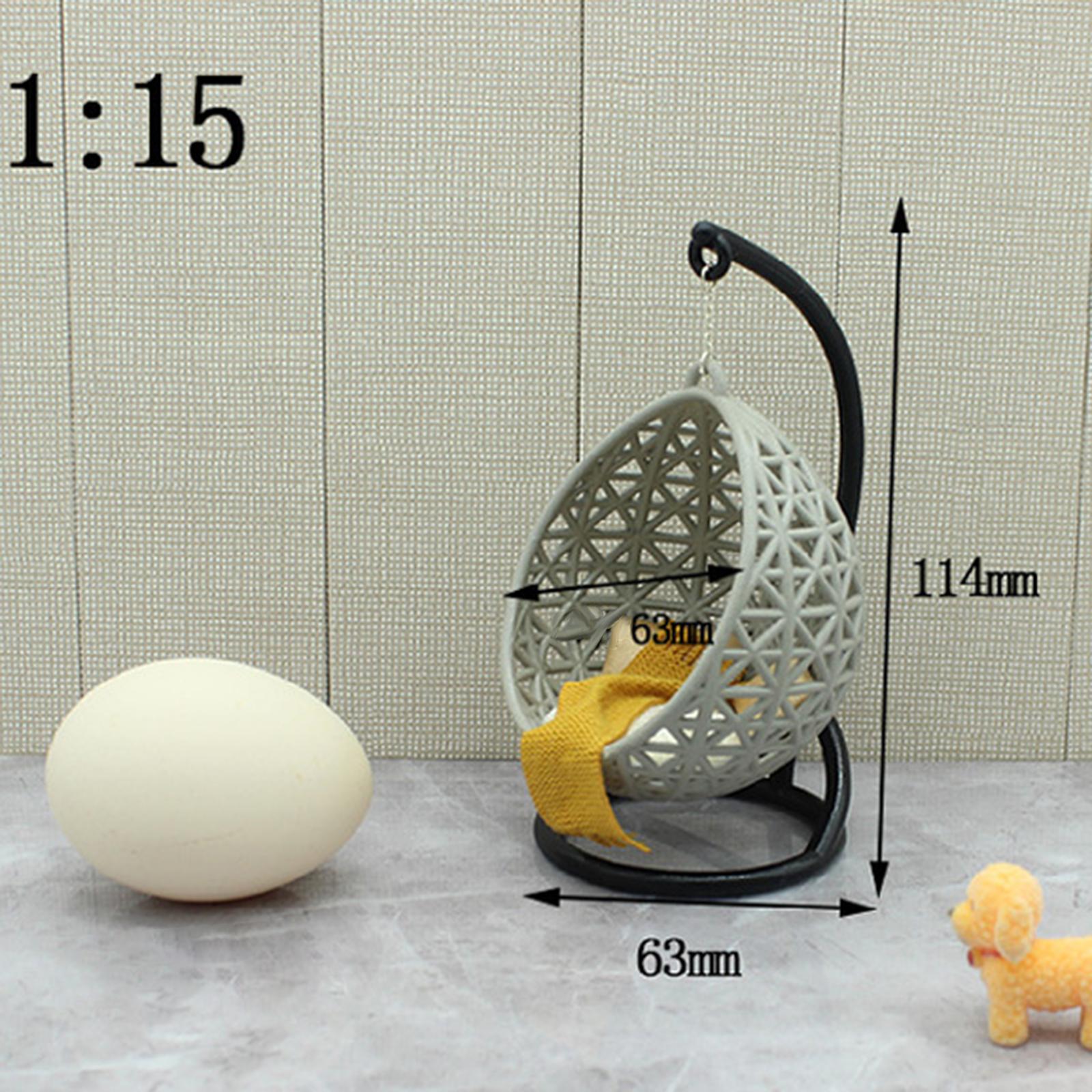 Hanging Chair Model Crafts Toy for Micro Landscape Children's Toys Dollhouse 15 Scale