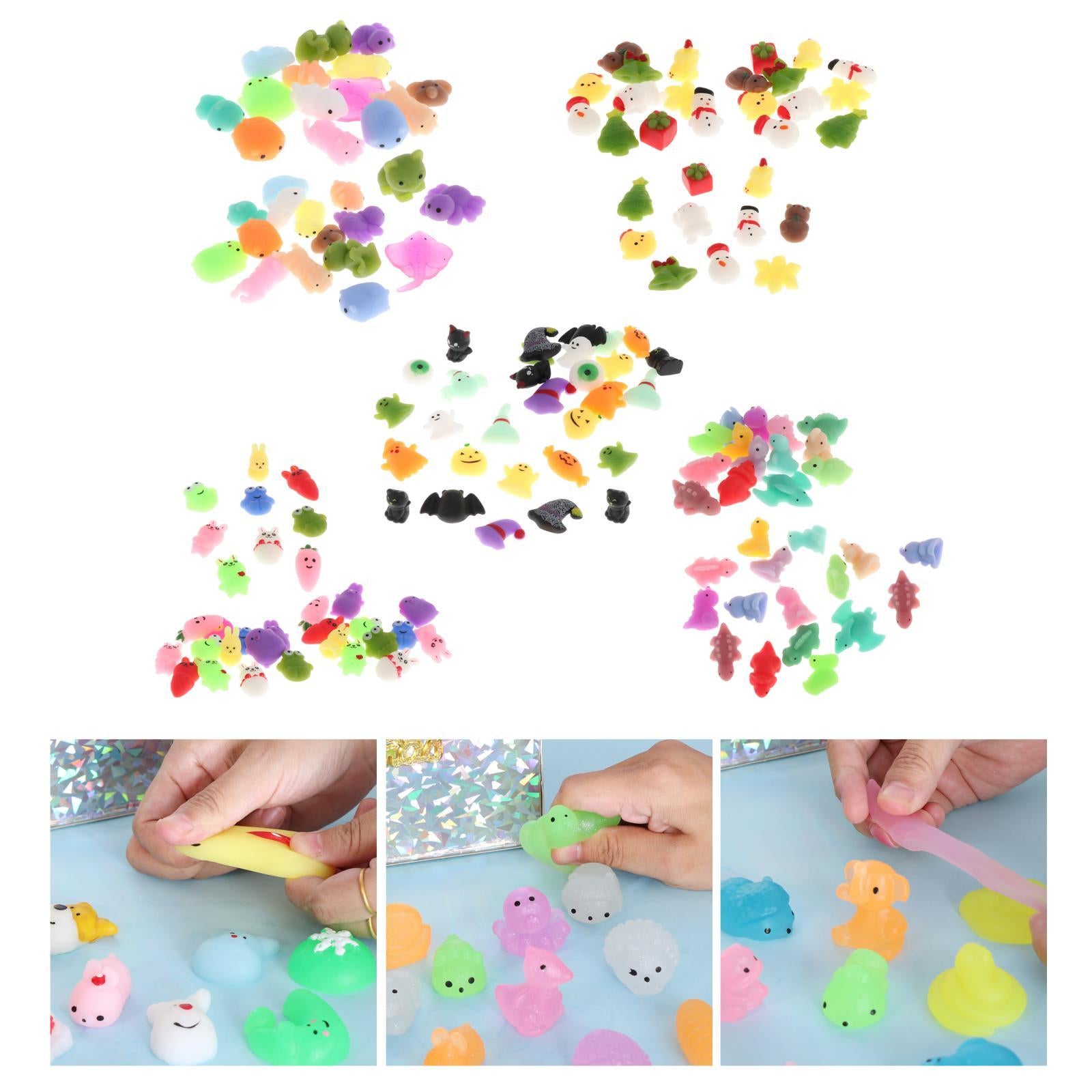 30 Pieces Mini Squeezing Toys Cute Relaxing Toy for Stocking Stuffers Adults Animals