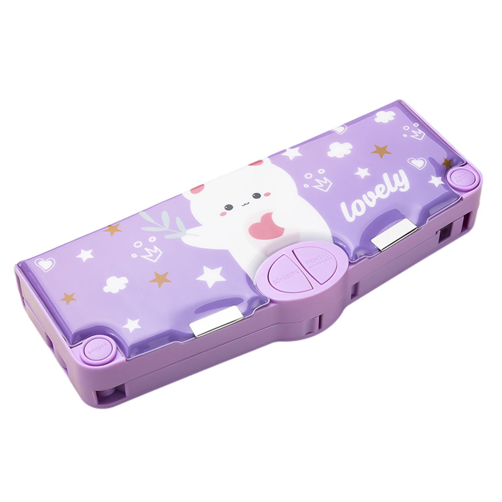 Stationery Box Lightweight Hard Pencil Case for Children Boys Birthday Gifts Violet