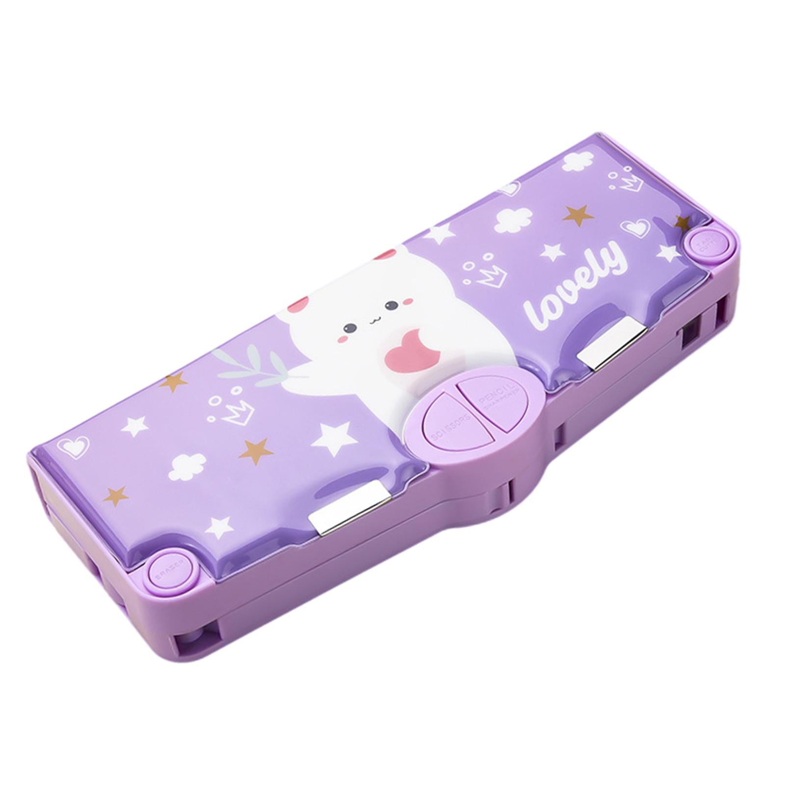 Stationery Box Lightweight Hard Pencil Case for Children Boys Birthday Gifts Violet