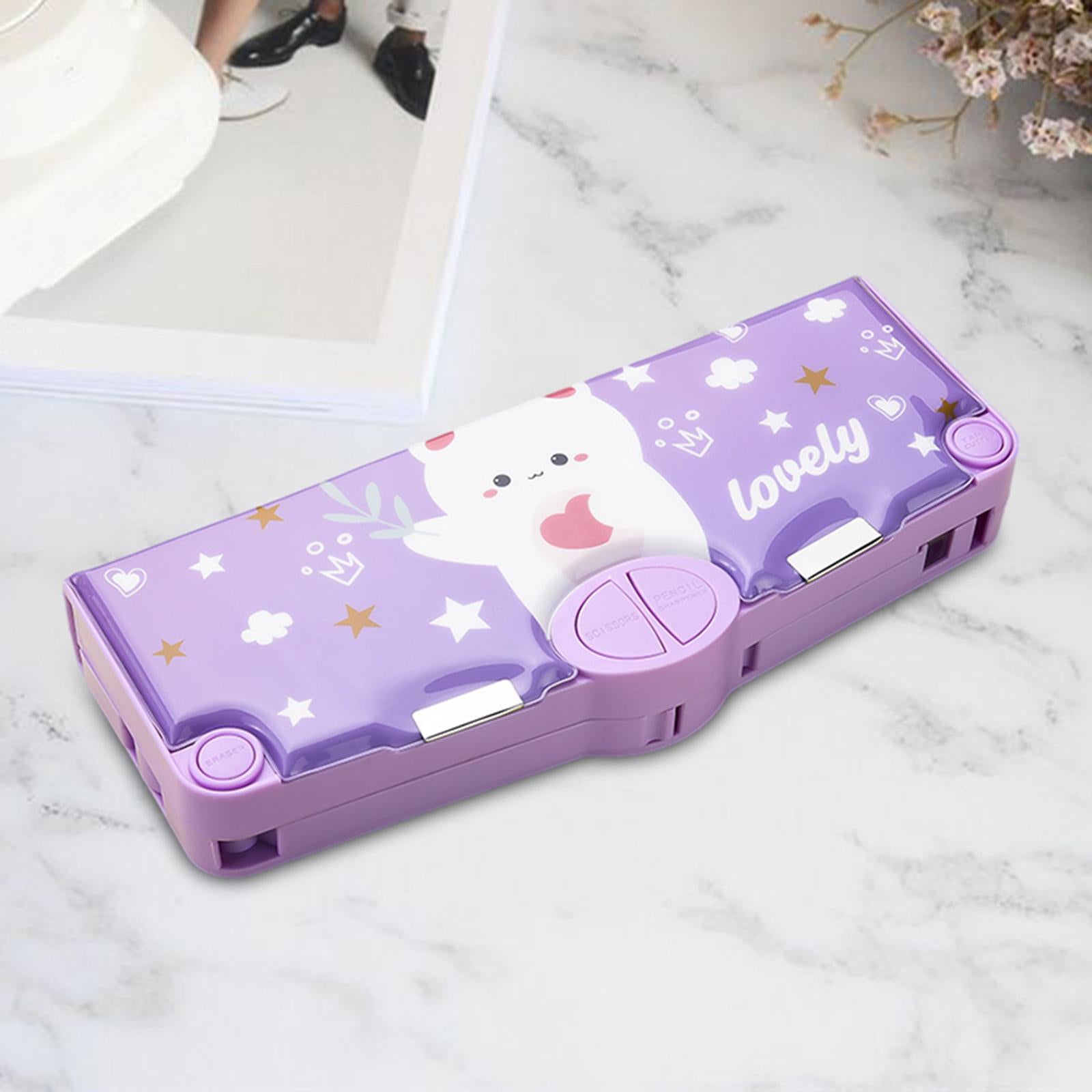 Stationery Box Lightweight Hard Pencil Case for Children Boys Birthday Gifts Violet