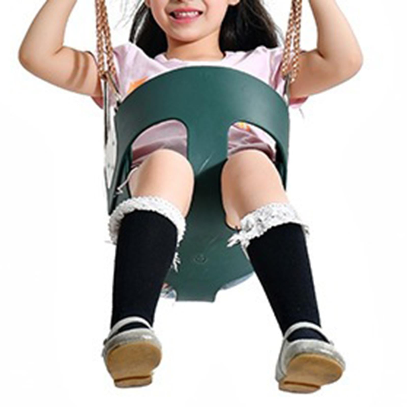 Swing Seat Swing Sets with Hooks High Back Bucket Swing for Tree Indoor Yard green