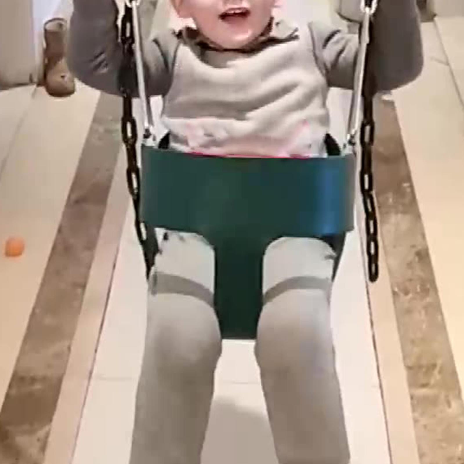 Swing Seat Swing Sets with Hooks High Back Bucket Swing for Tree Indoor Yard green