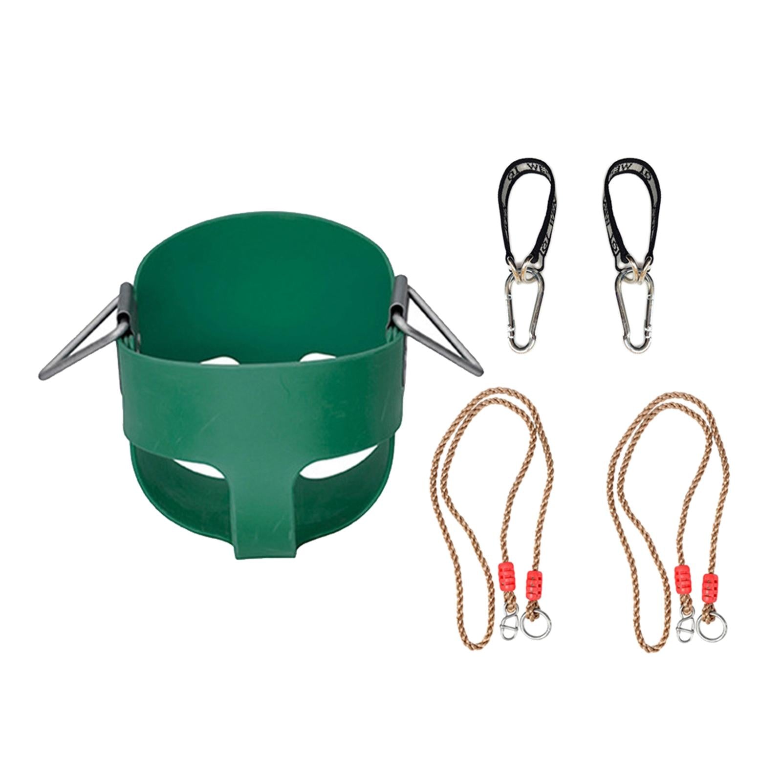 Swing Seat Swing Sets with Hooks High Back Bucket Swing for Tree Indoor Yard green
