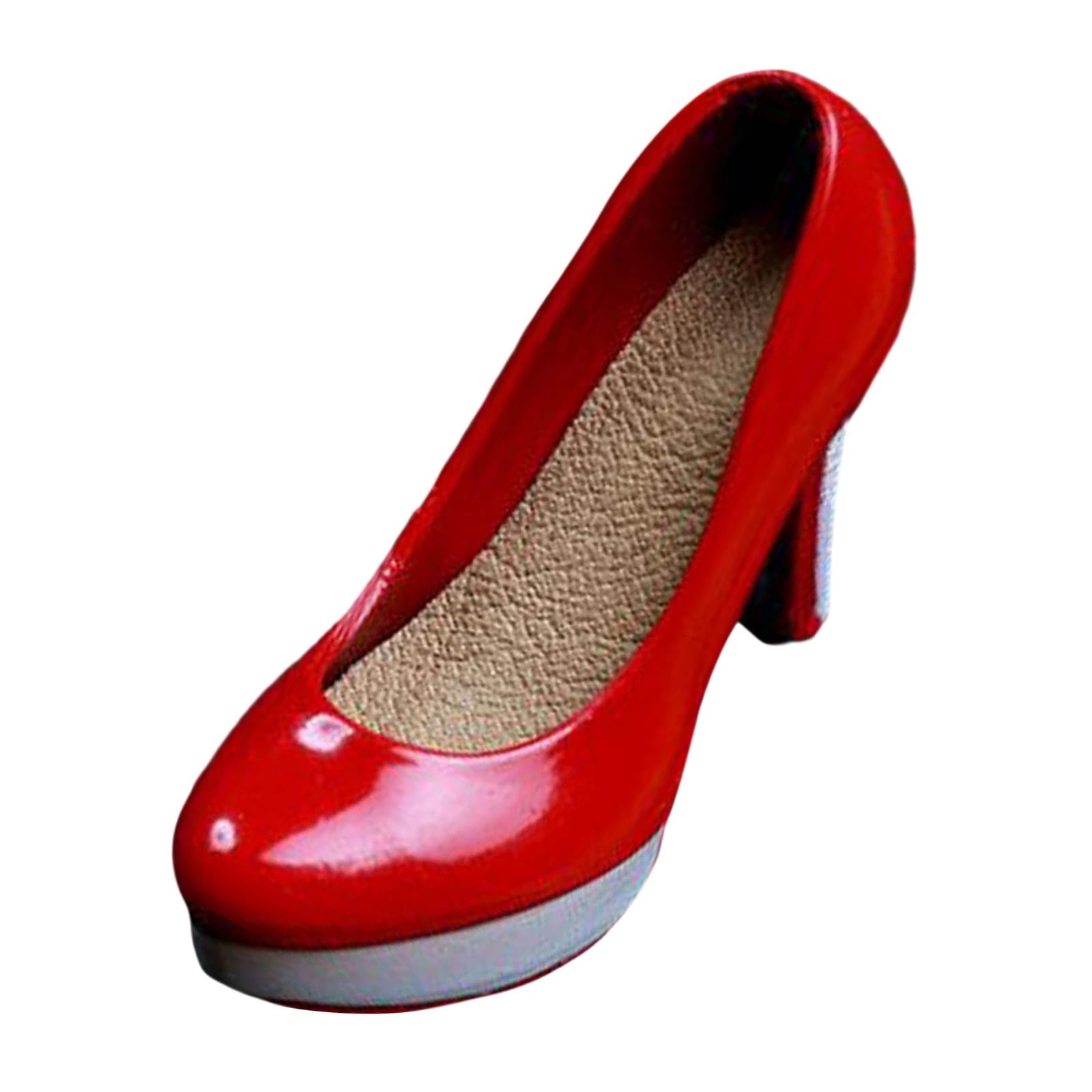 1:6 Scale Women's High Heel Shoes Simulated Heeled for 12inch Female Figures red A