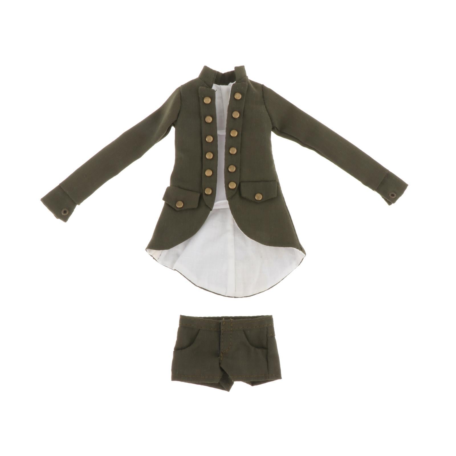 3Pcs 1:6 Scale Women's Coat for 12'' Female Dolls Soldier Figure Accessories