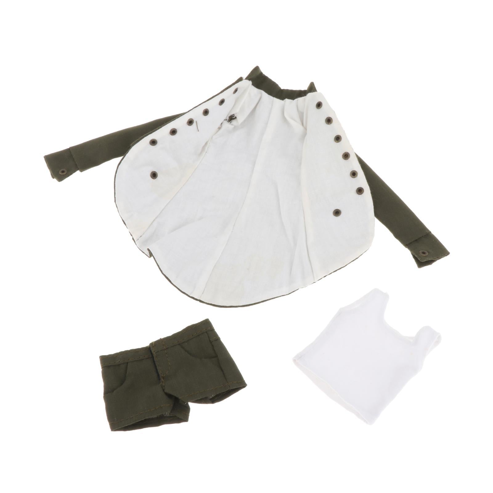 3Pcs 1:6 Scale Women's Coat for 12'' Female Dolls Soldier Figure Accessories