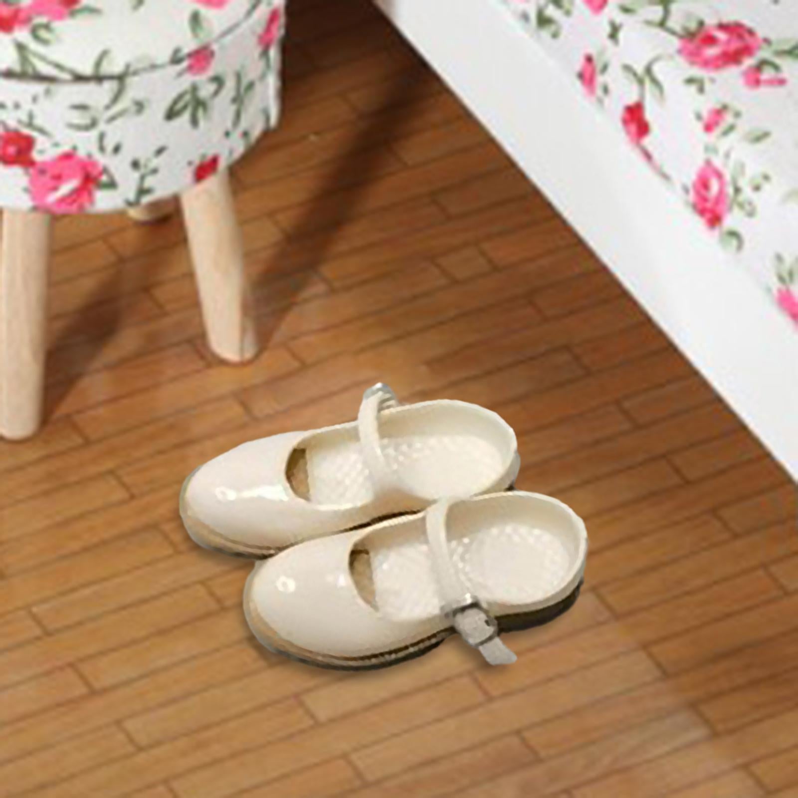 1/6 Vintage Style Fashion Shoes for 12'' inch Doll Figures Accessory Costume Beige