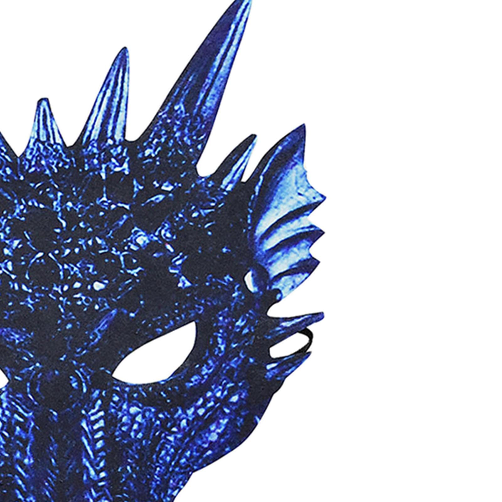 Blue Dragon Face Mask Halloween Cosplay Mask for Carnival Stage Performances