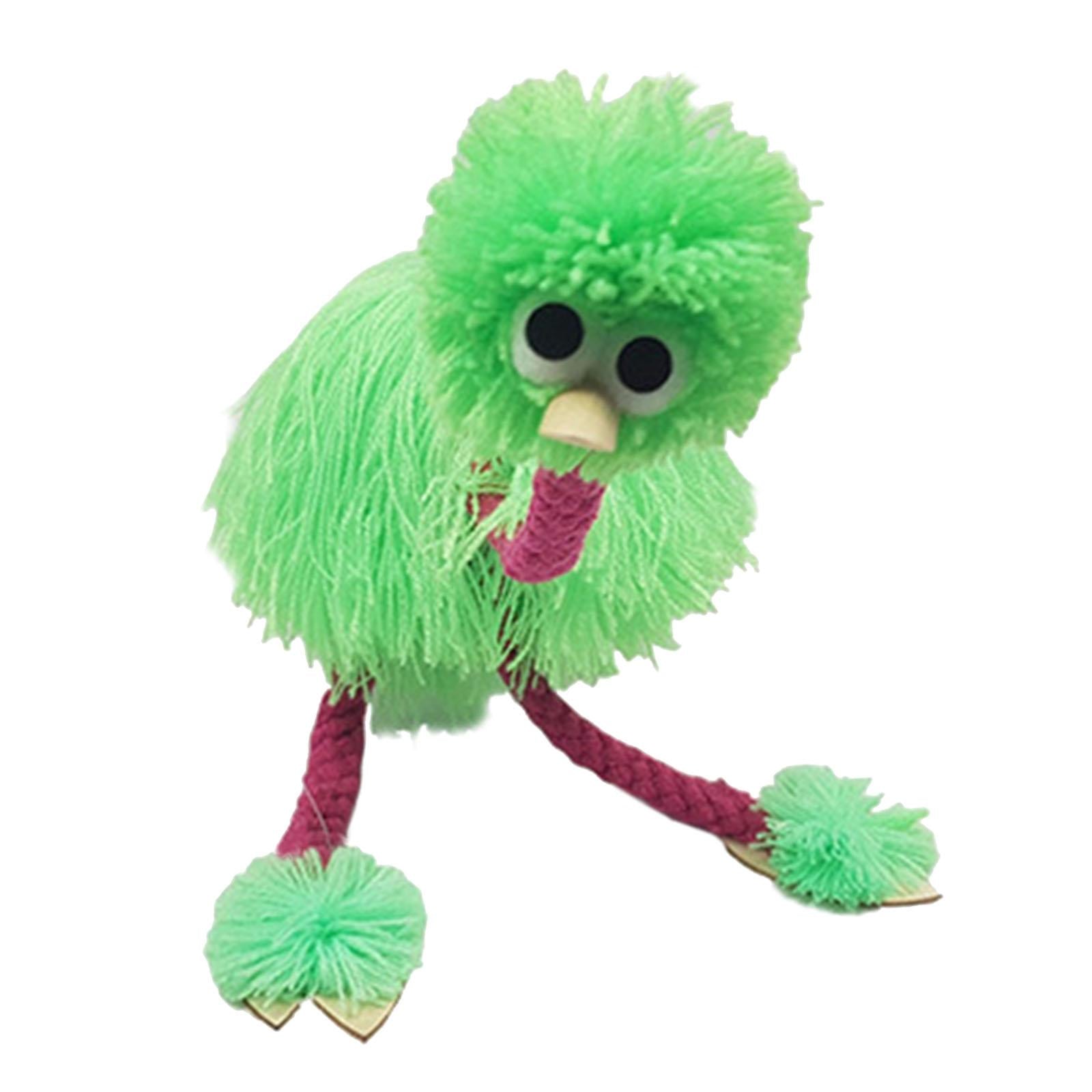 Lovely Marionettes String Puppet Lovely Bird Animal Toy for Birthday Green