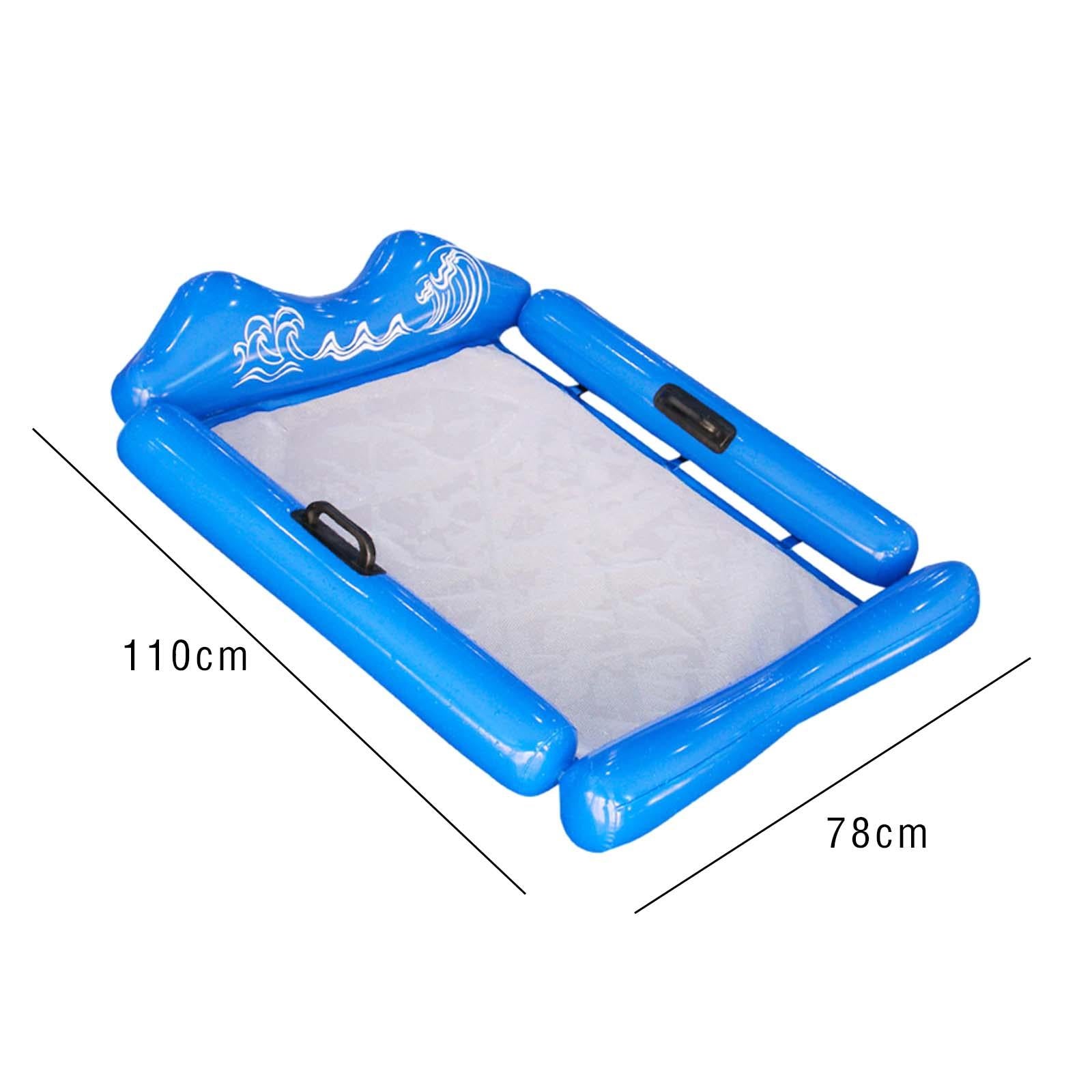 Inflatable Pool Float Indoor Outdoor Water Sports Adults Pool Floats Lounger Blue