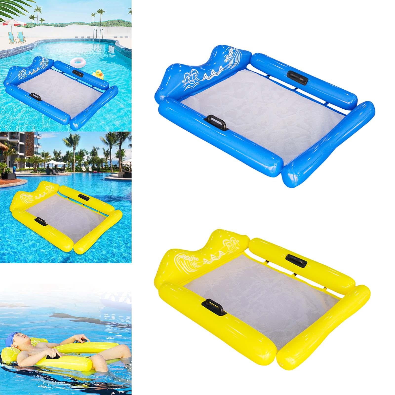 Inflatable Pool Float Indoor Outdoor Water Sports Adults Pool Floats Lounger Blue