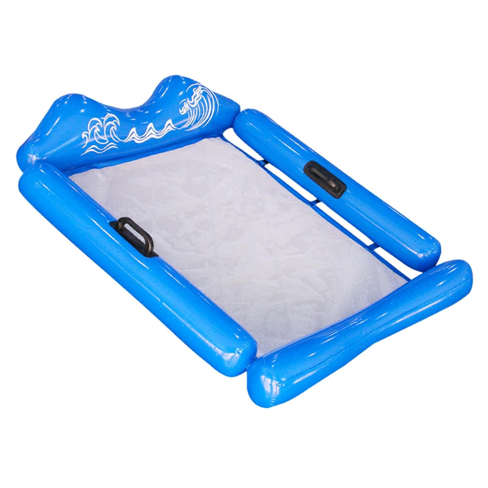 Inflatable Pool Float Indoor Outdoor Water Sports Adults Pool Floats Lounger Blue