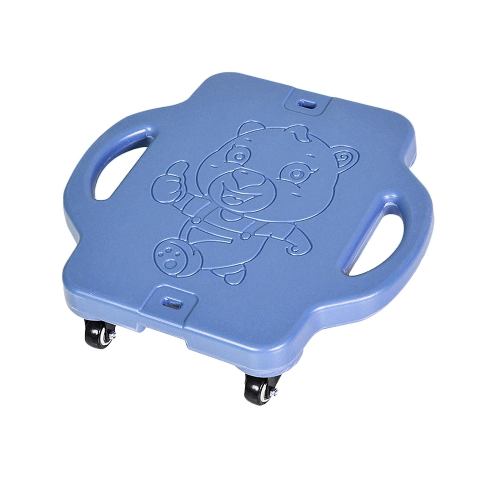 Sport Flat Scooter Portable Board for Basement Activitie Gym blue