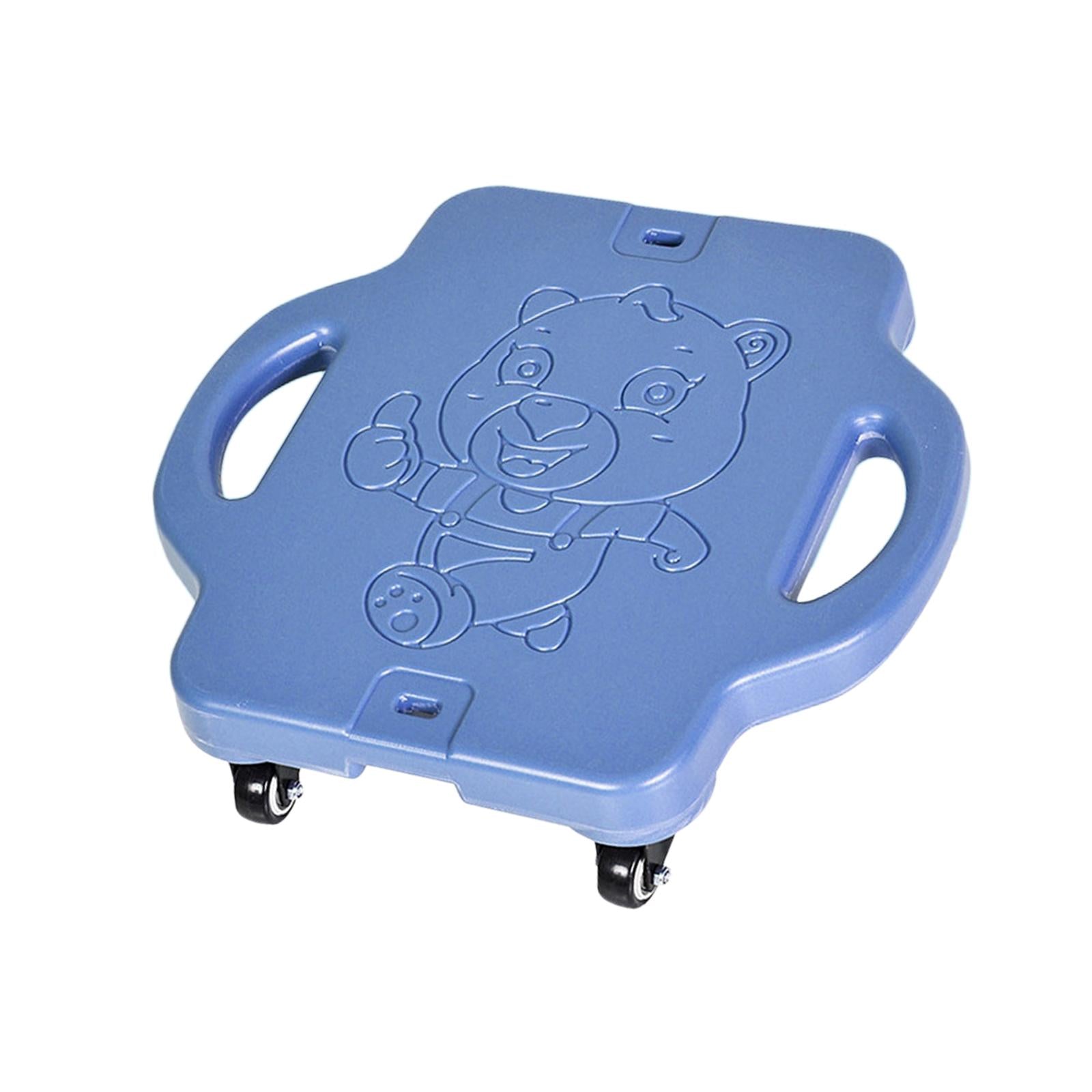 Sport Flat Scooter Portable Board for Basement Activitie Gym blue