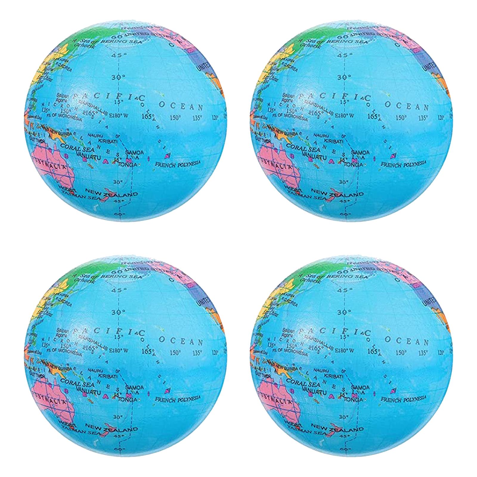 4 Pieces Globe Squeeze Balls Earth Globe Squeeze Ball for Office Prizes