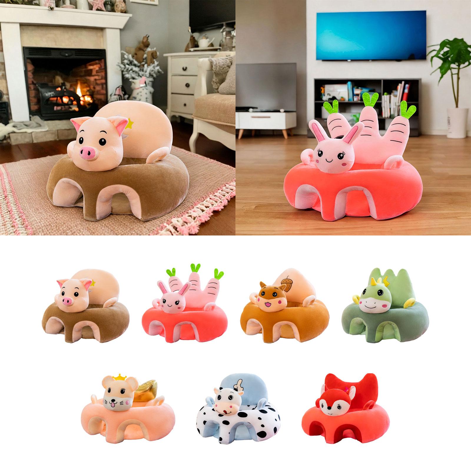 Cartoon Infant Support Seat Soft Learning Sitting Chairs for Boys Infant Gifts Pig