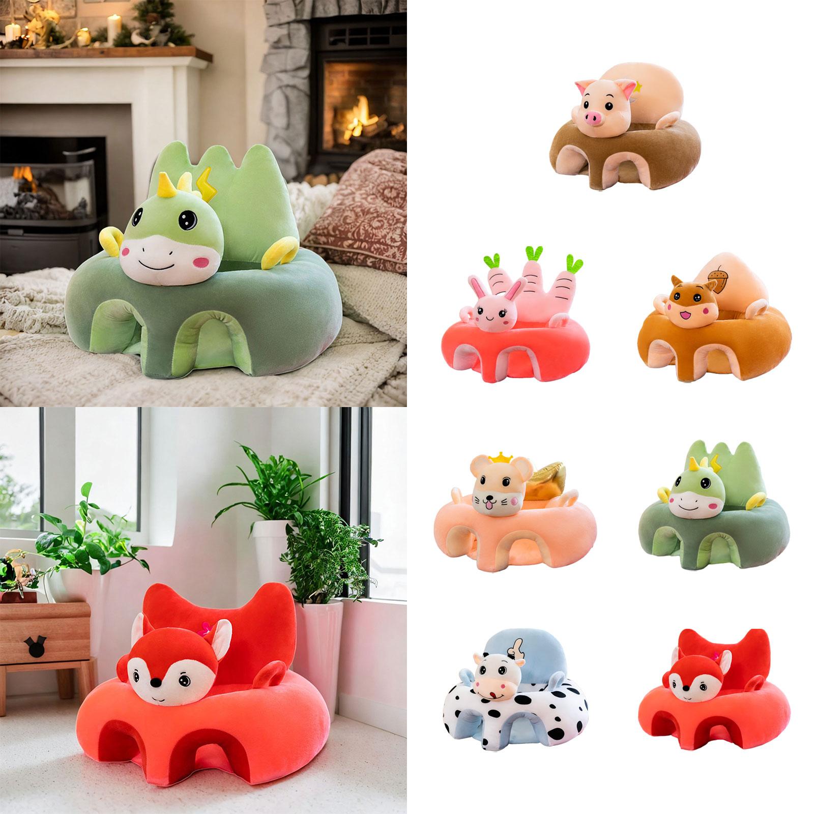 Cartoon Infant Support Seat Soft Learning Sitting Chairs for Boys Infant Gifts Pig