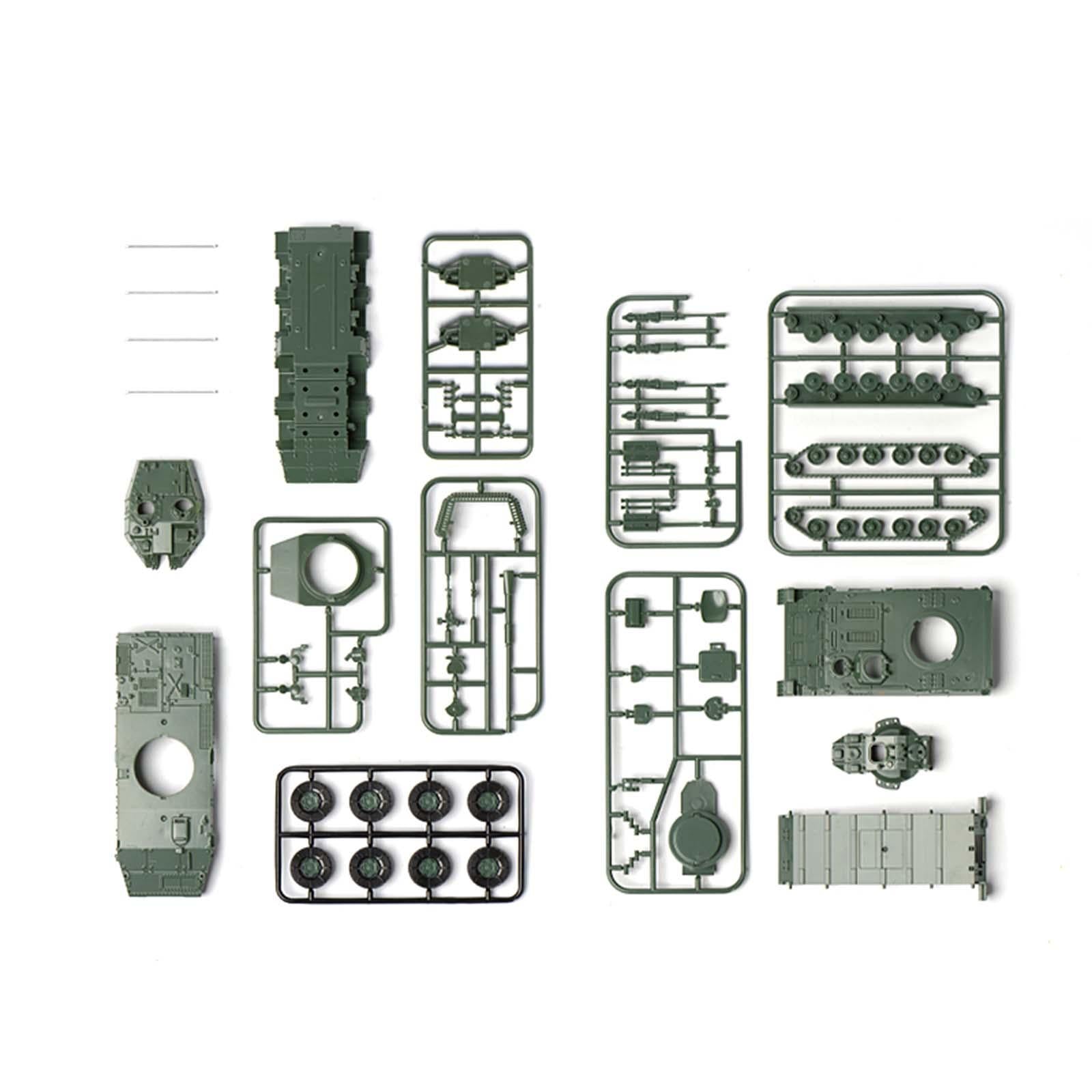 2x 1:72 Scale 4D Tank Model Tank Puzzle Toys for Table Scene Adults Children