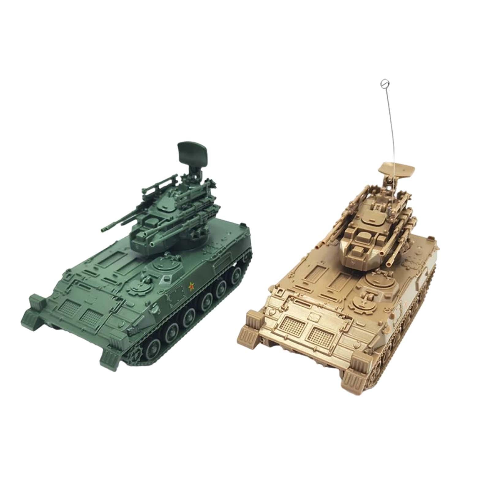 2x 1:72 Scale 4D Tank Model Tank Puzzle Toys for Table Scene Adults Children