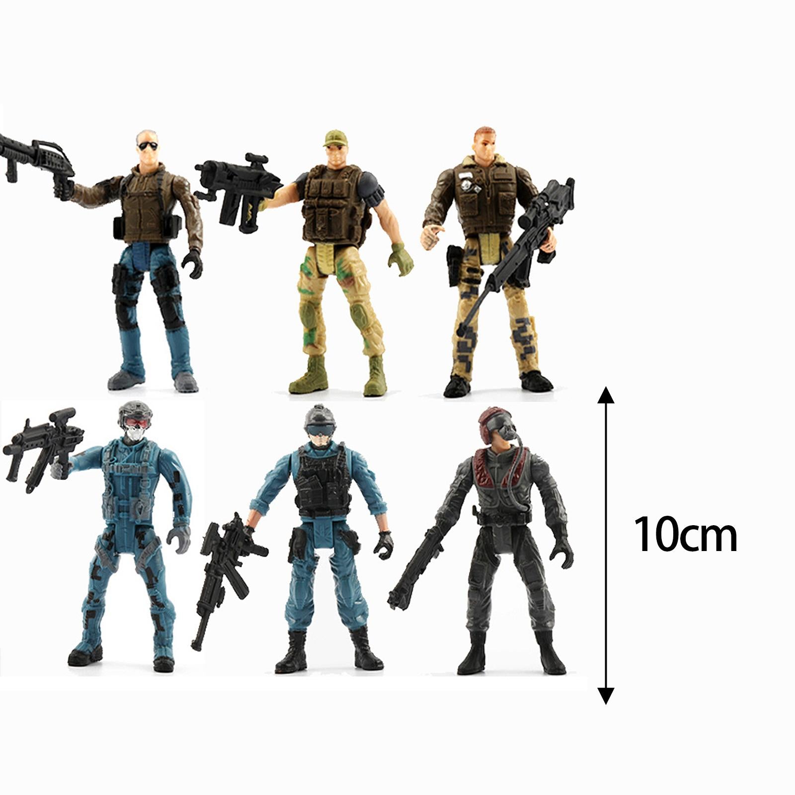 6Pcs 1/18 Scale Action Figures Party Favors Collectible Kids Boys Model Toys