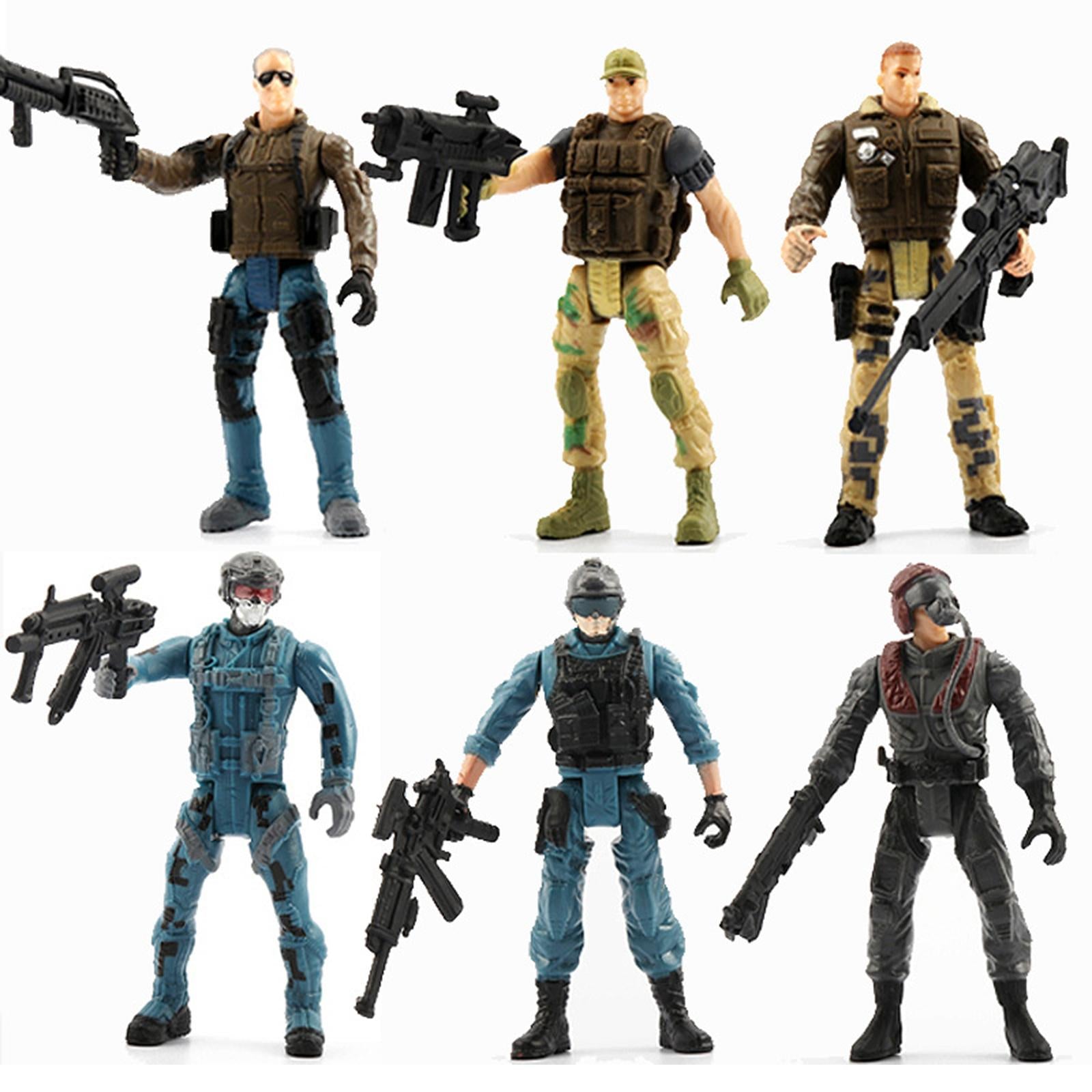 6Pcs 1/18 Scale Action Figures Party Favors Collectible Kids Boys Model Toys