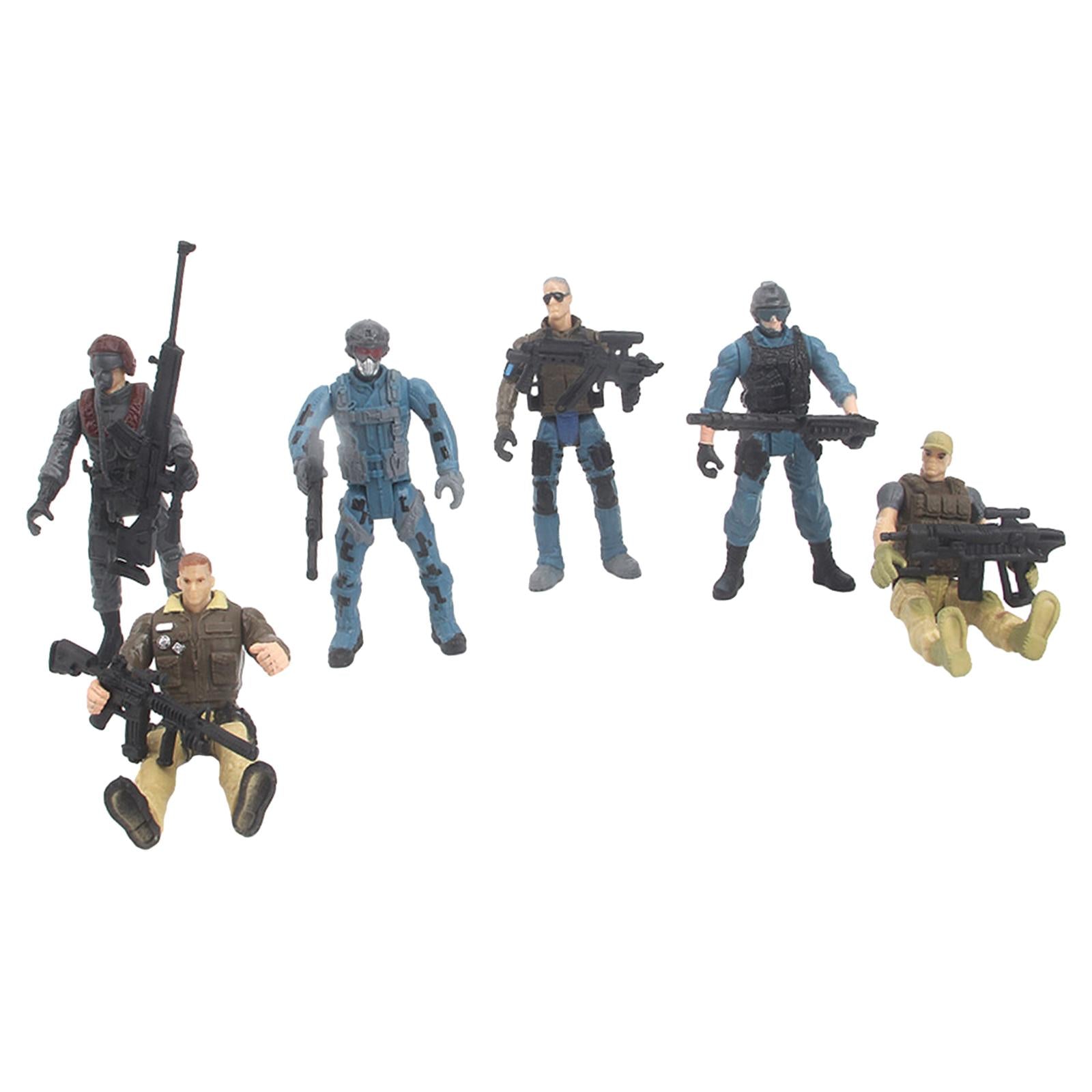 6Pcs 1/18 Scale Action Figures Party Favors Collectible Kids Boys Model Toys