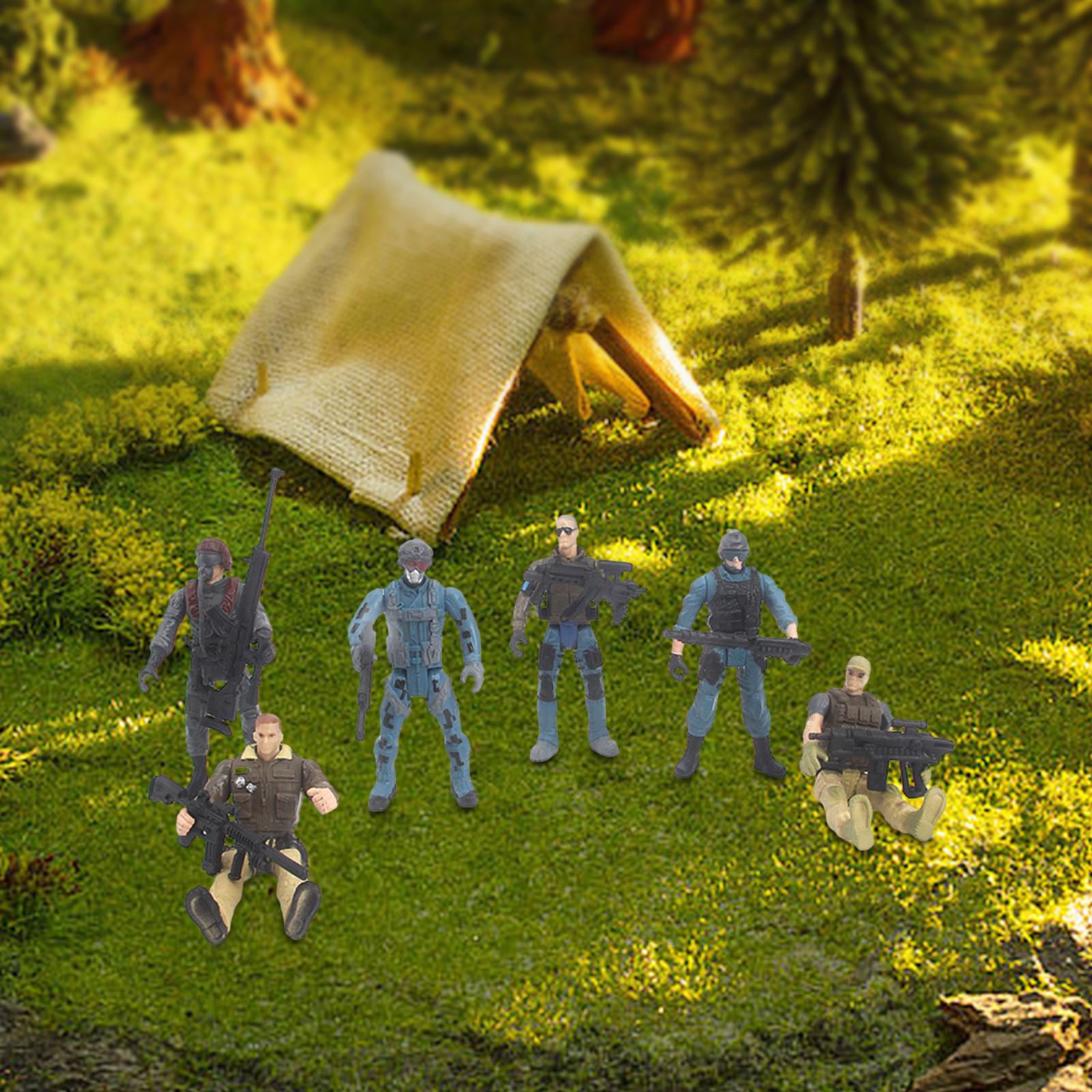 6Pcs 1/18 Scale Action Figures Party Favors Collectible Kids Boys Model Toys