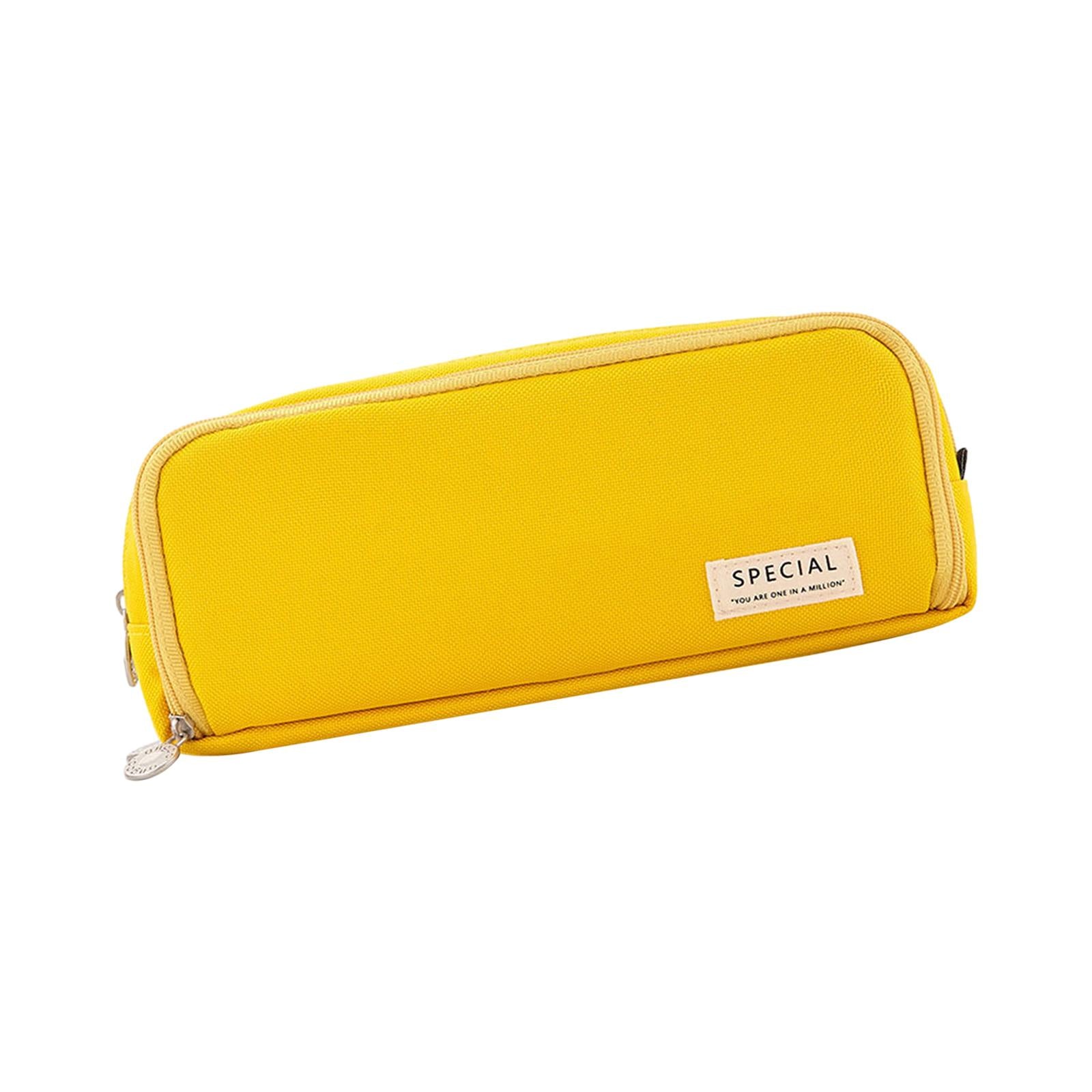 Pen Pouch Children Storage Portable School Kids Pencil Case Gift Yellow