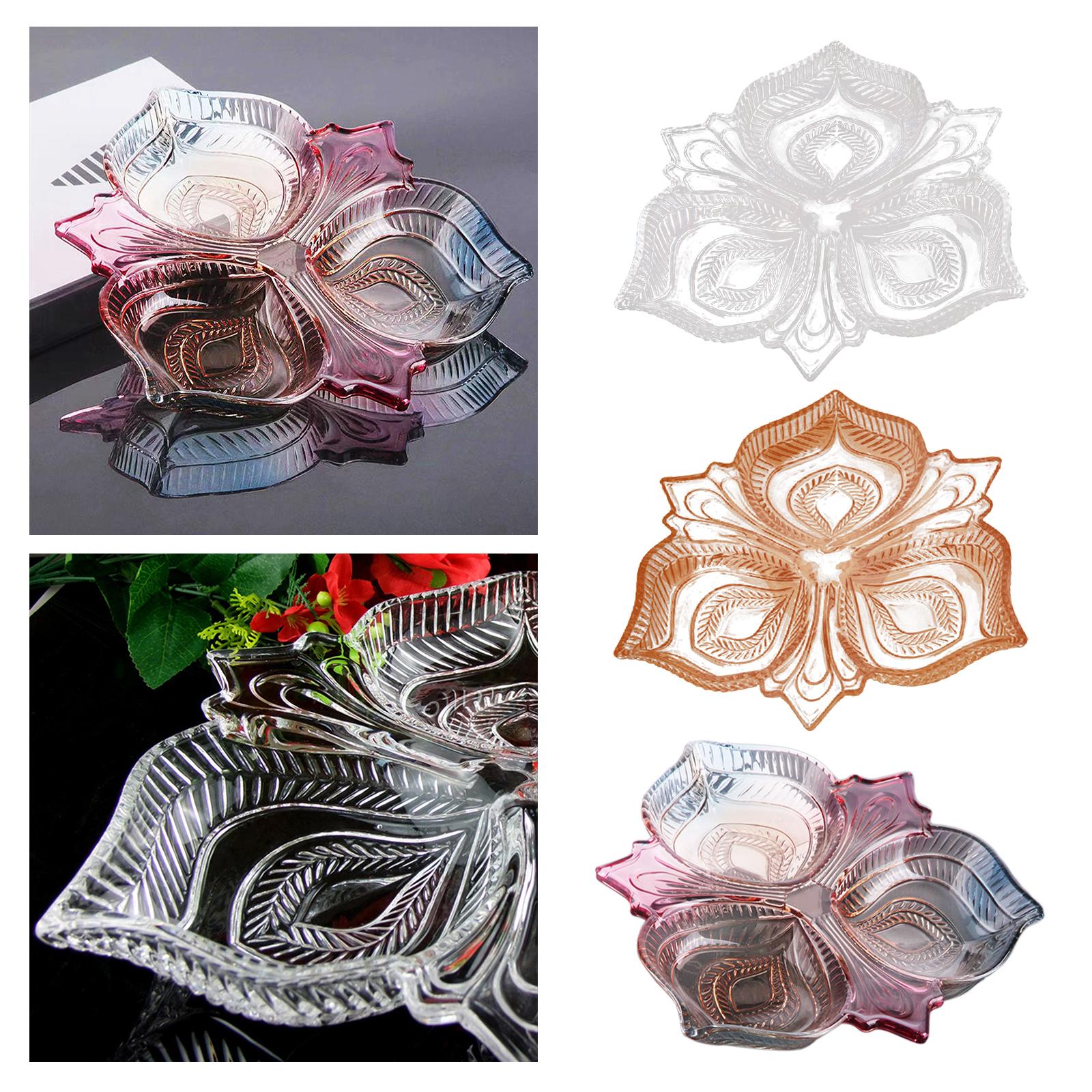 Appetizer Platter Glass Decorative Dried Fruit Tray for Cookies Sweets Clear