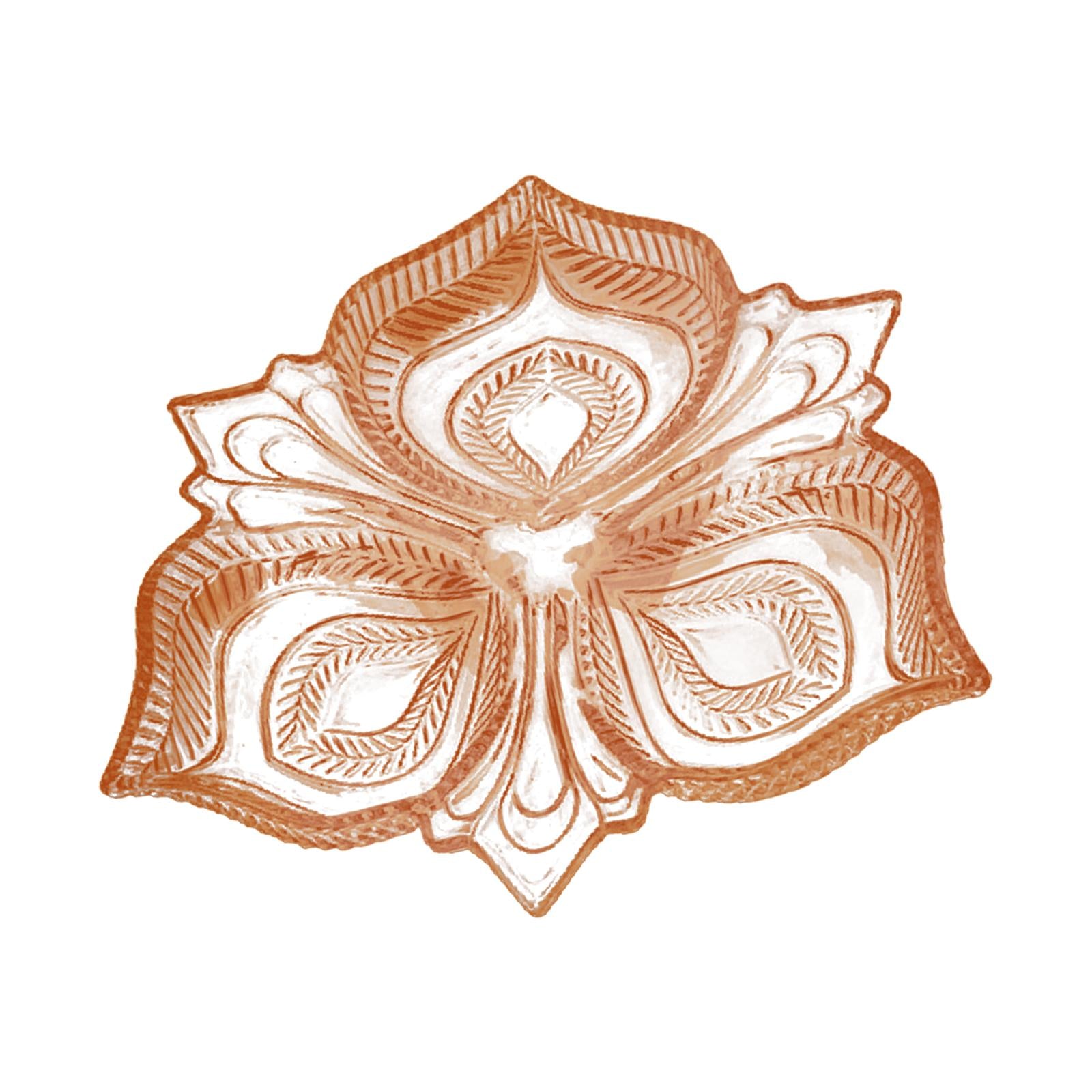 Appetizer Platter Glass Decorative Dried Fruit Tray for Cookies Sweets Brown