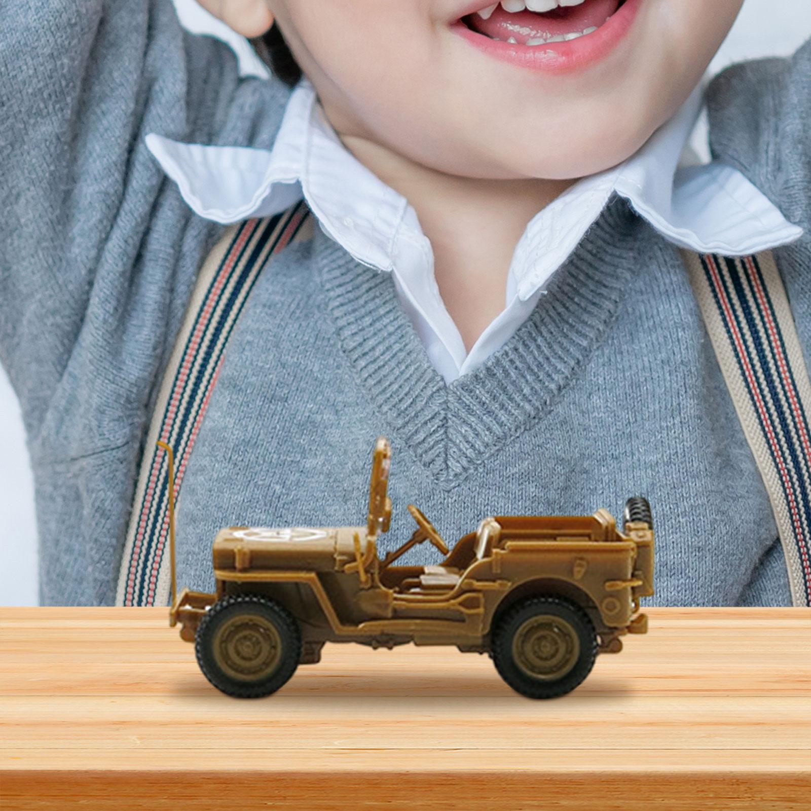 1/48 DIY Assembly Vehicle Model DIY Buidling Puzzles for Teens Friends Gifts Yellow