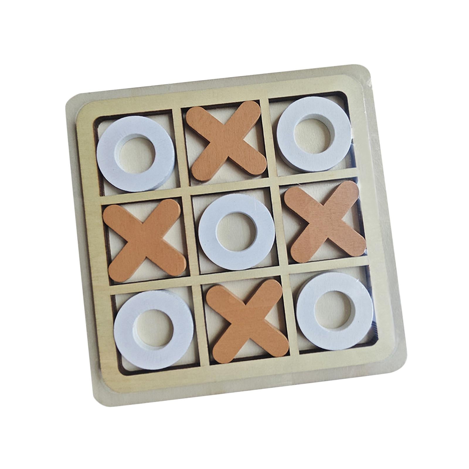 Tic TAC Toe Board Game for Adults and Family Night Activity Educational Toys coffee white