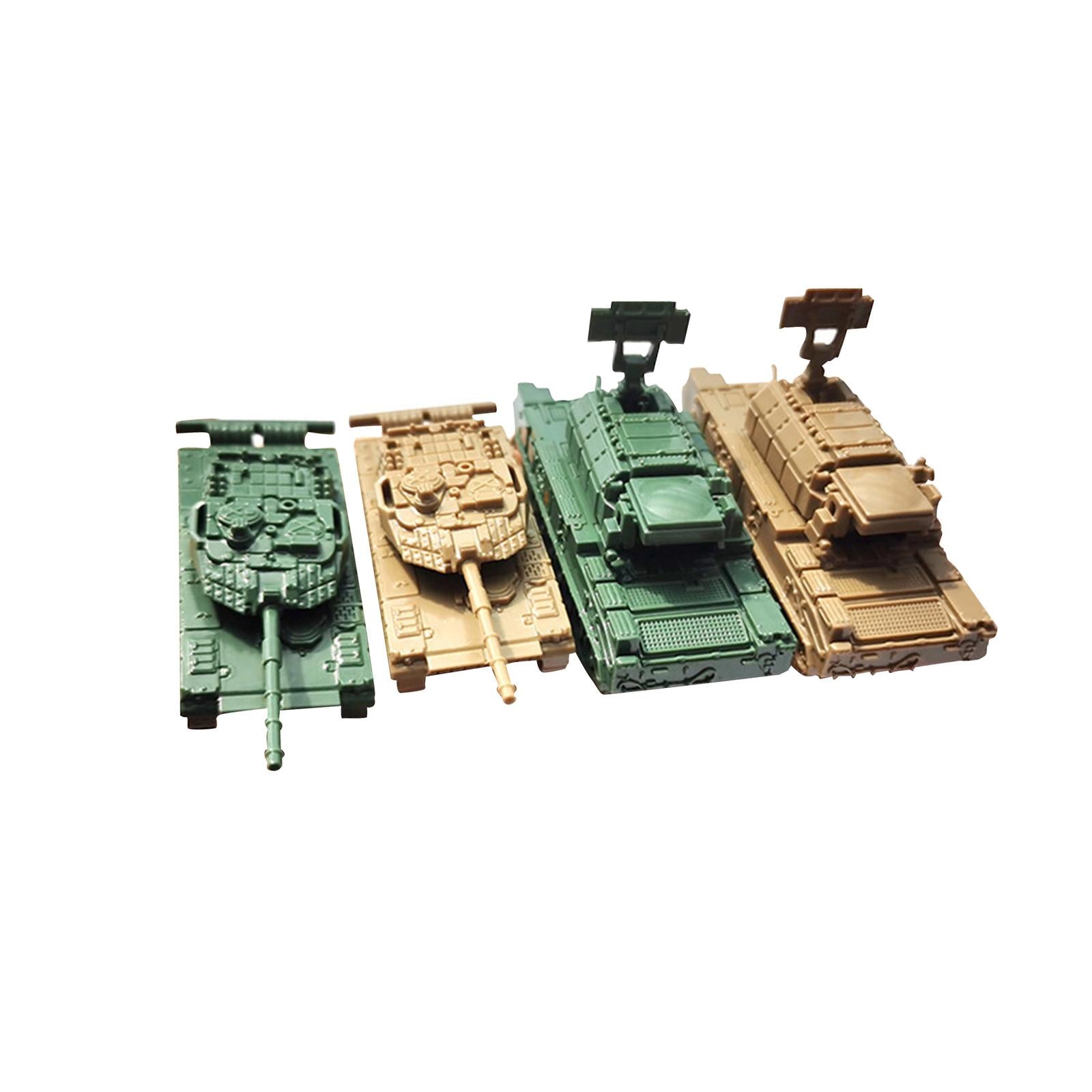 4x DIY Tank Truck 4D Model Brain Teaser Tabletop Decor for Girls Adults Kids