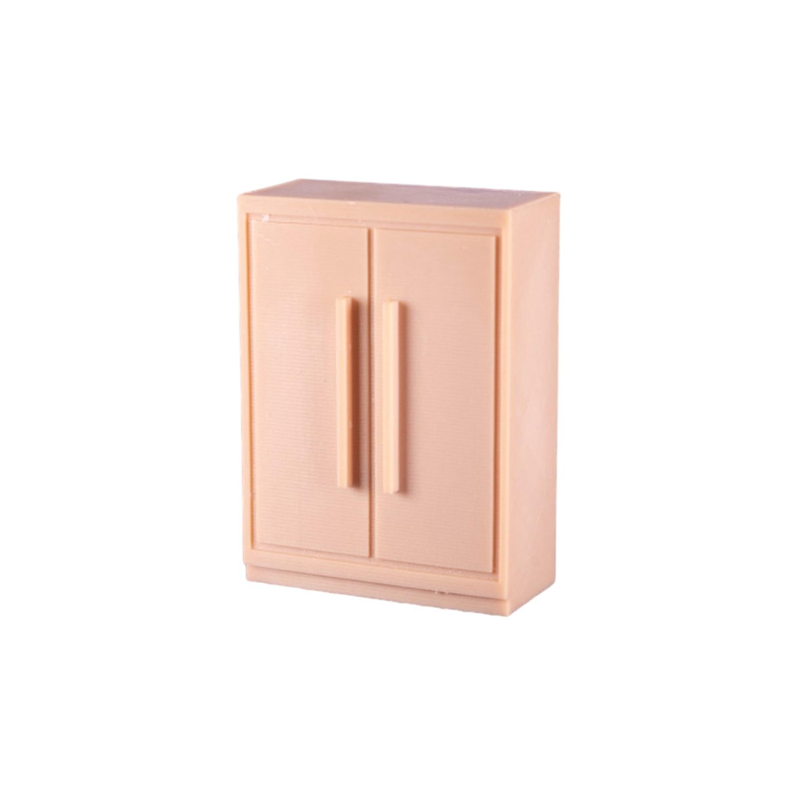 1/64 Cabinet Auto Repair Tool Tiny Model for DIY Sand Table Desktop Ornament Double Door Cabinet