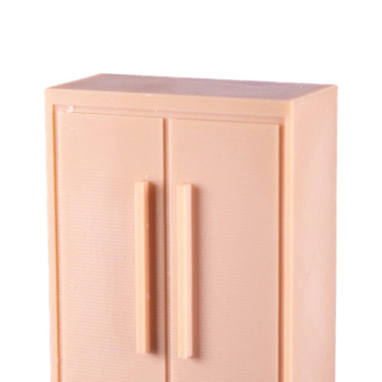 1/64 Cabinet Auto Repair Tool Tiny Model for DIY Sand Table Desktop Ornament Double Door Cabinet