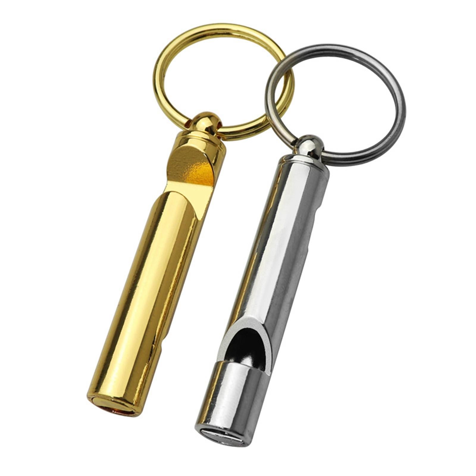 4xWhistle Bottle Opener Keychain Opener Zinc Alloy for Boating Kitchen Hunting Gold