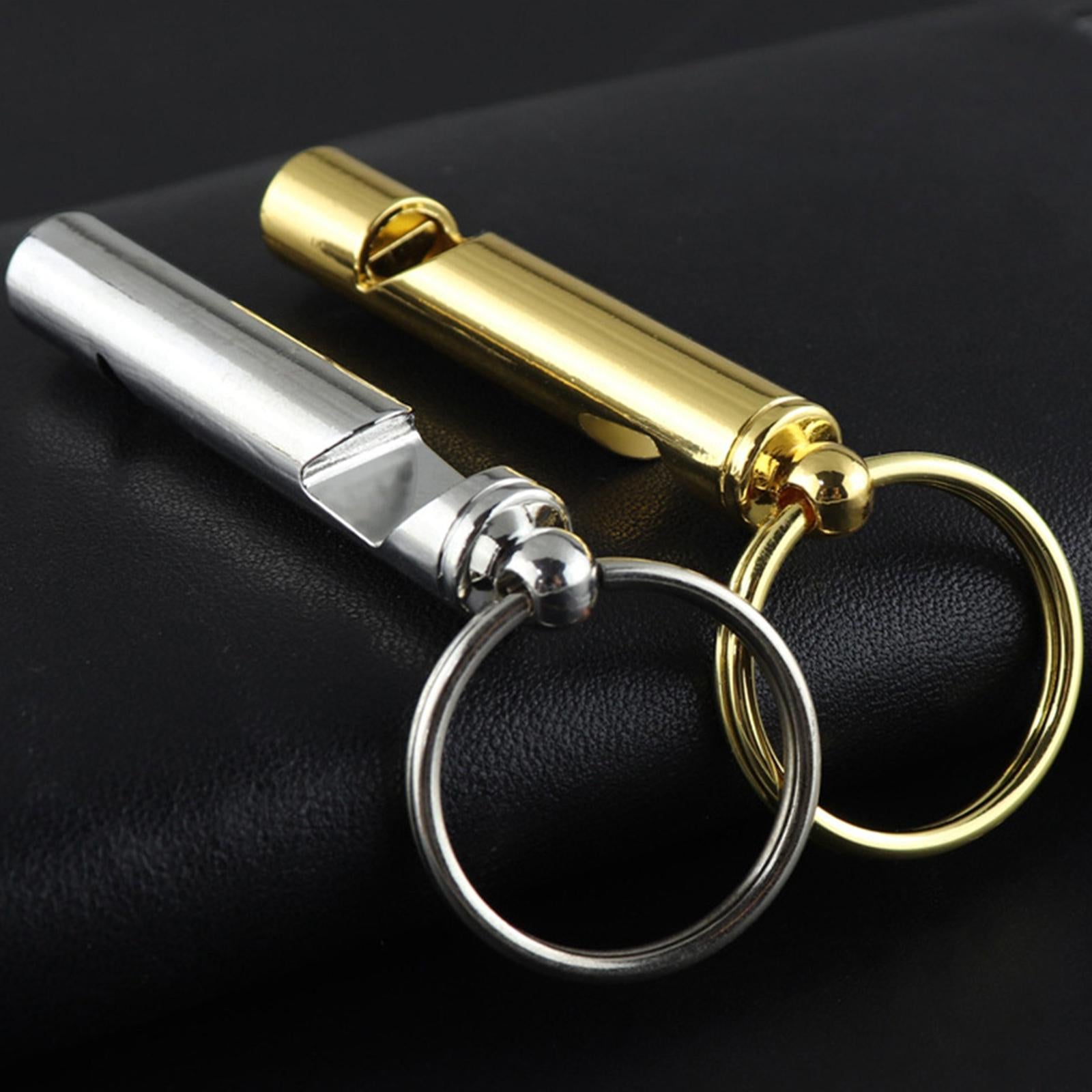 Whistle Bottle Opener Keychain Opener Zinc Alloy for Boating Kitchen Hunting Argent