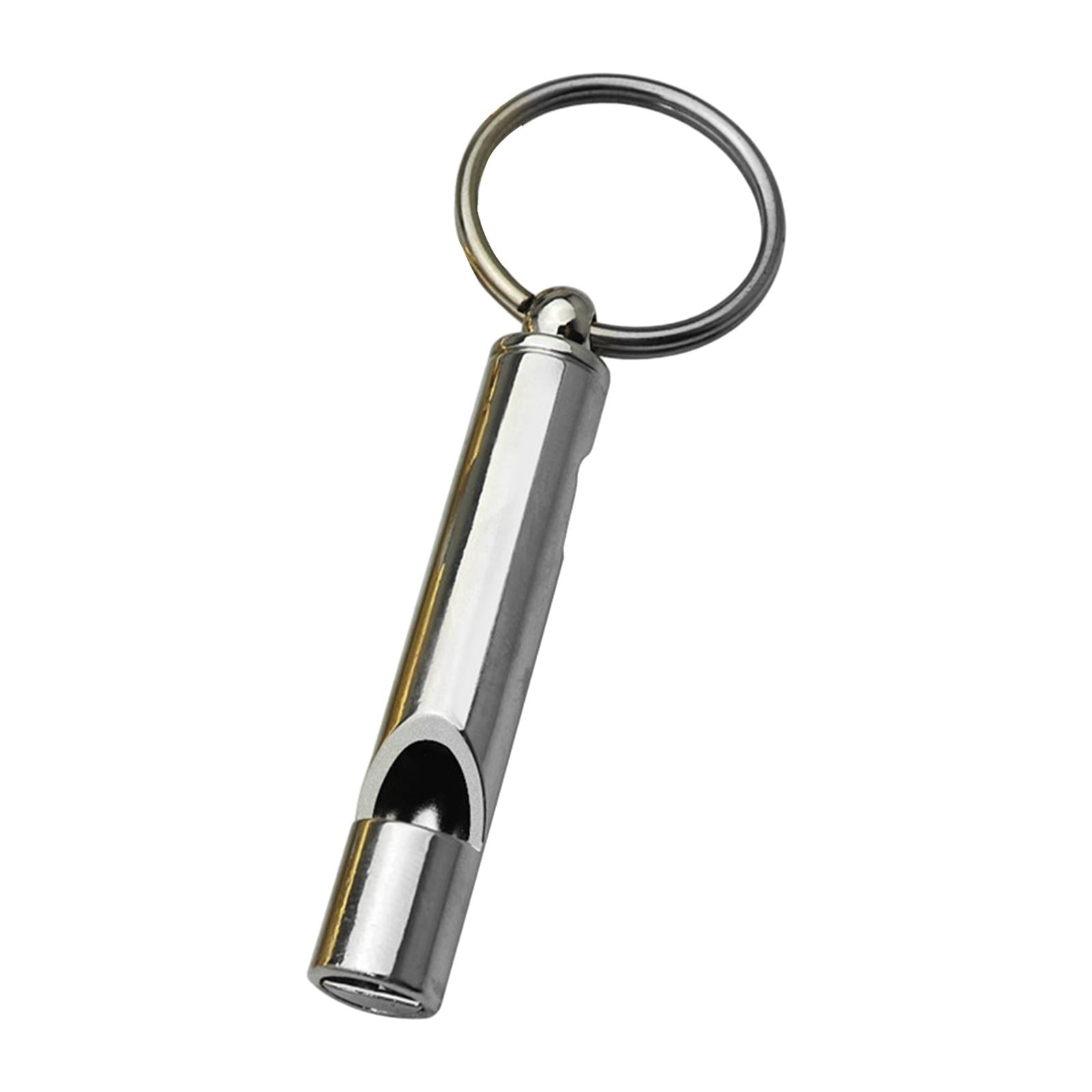 Whistle Bottle Opener Keychain Opener Zinc Alloy for Boating Kitchen Hunting Argent