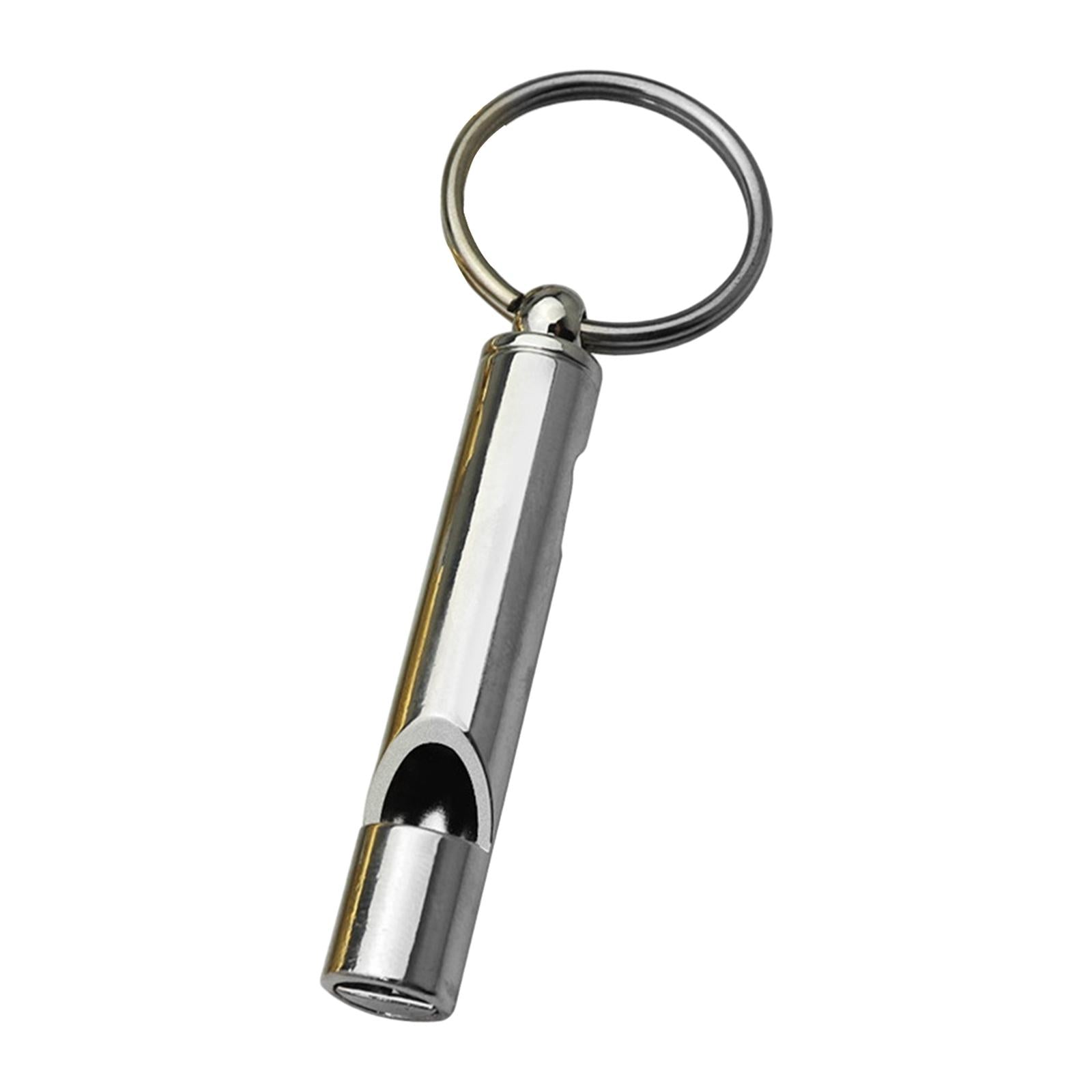 Whistle Bottle Opener Keychain Opener Zinc Alloy for Boating Kitchen Hunting Argent
