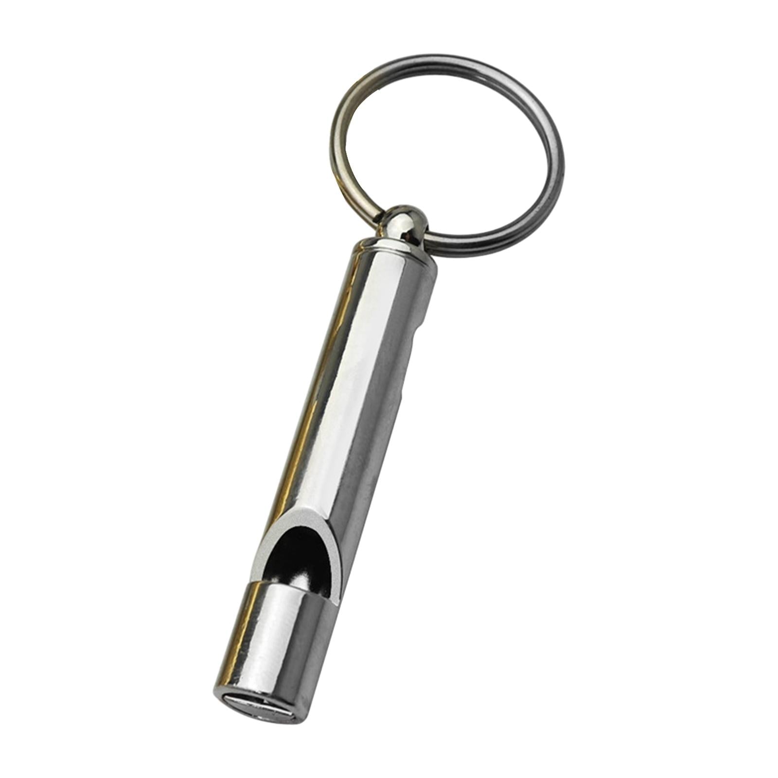 Whistle Bottle Opener Keychain Opener Zinc Alloy for Boating Kitchen Hunting Argent