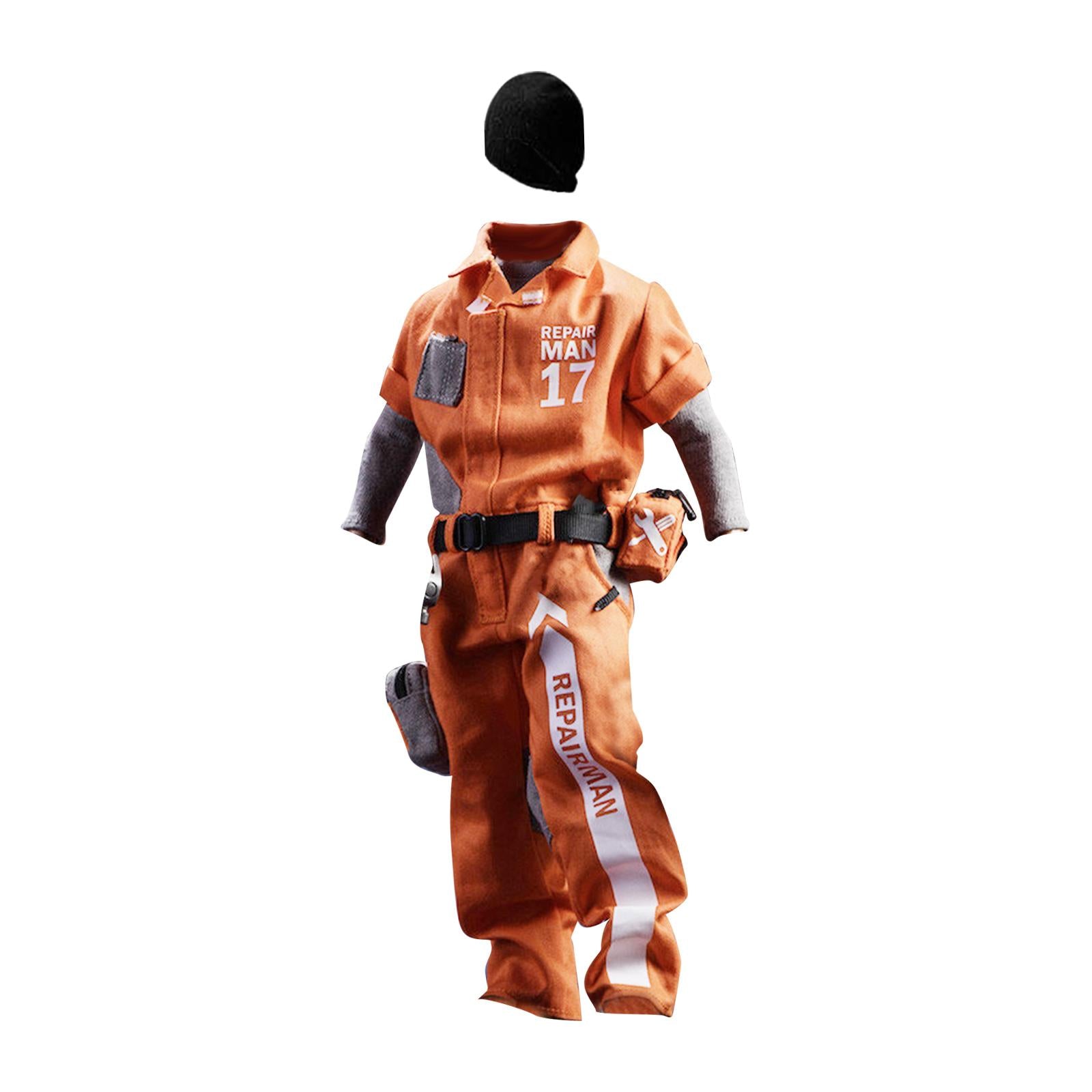 1:6 Mans Orange Coverall Repairman Clothes Casual for 12inch Soldier Figures