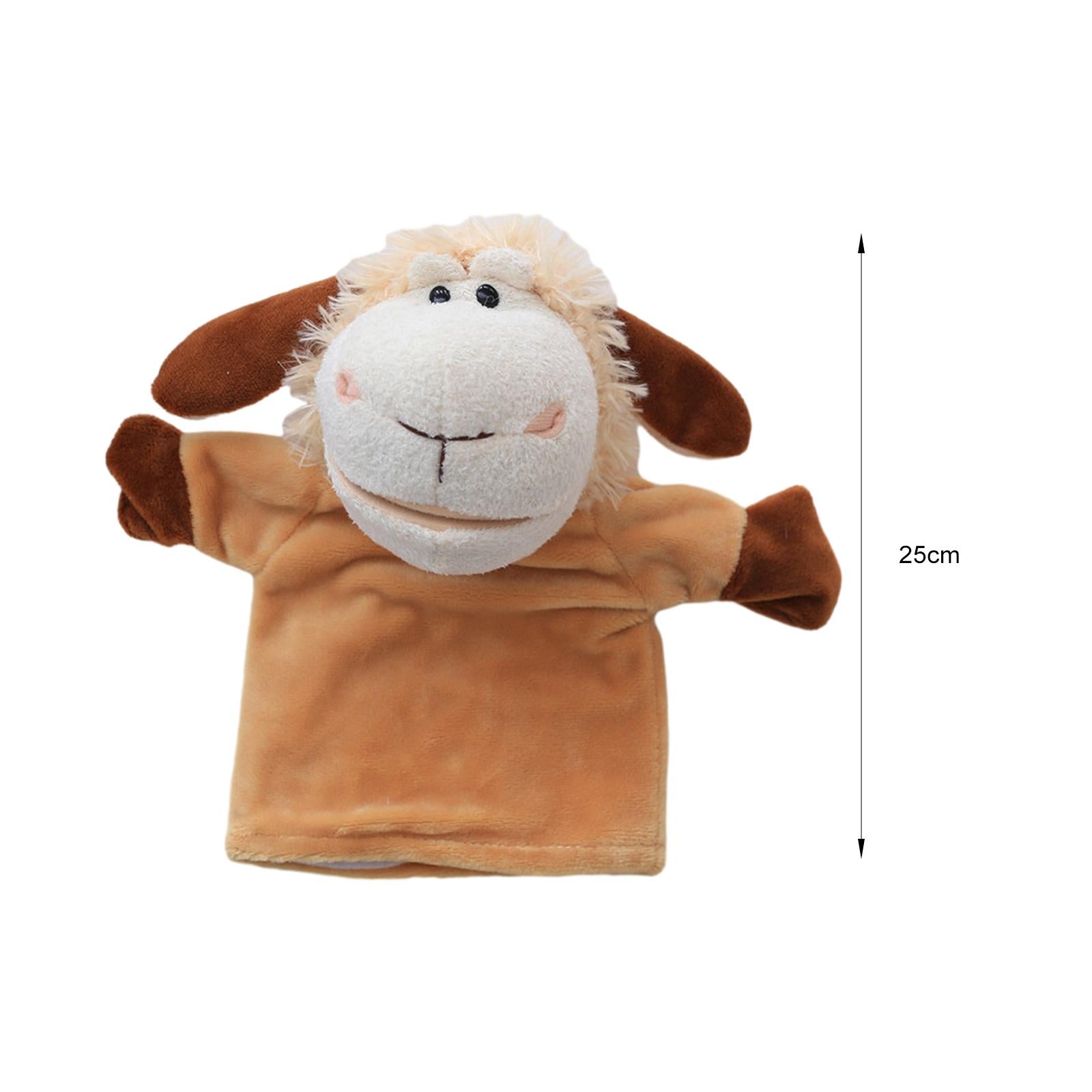 Soft Hand Puppet Movable Open Mouth Kids Gifts Storytelling Model Figure Toy Sheep