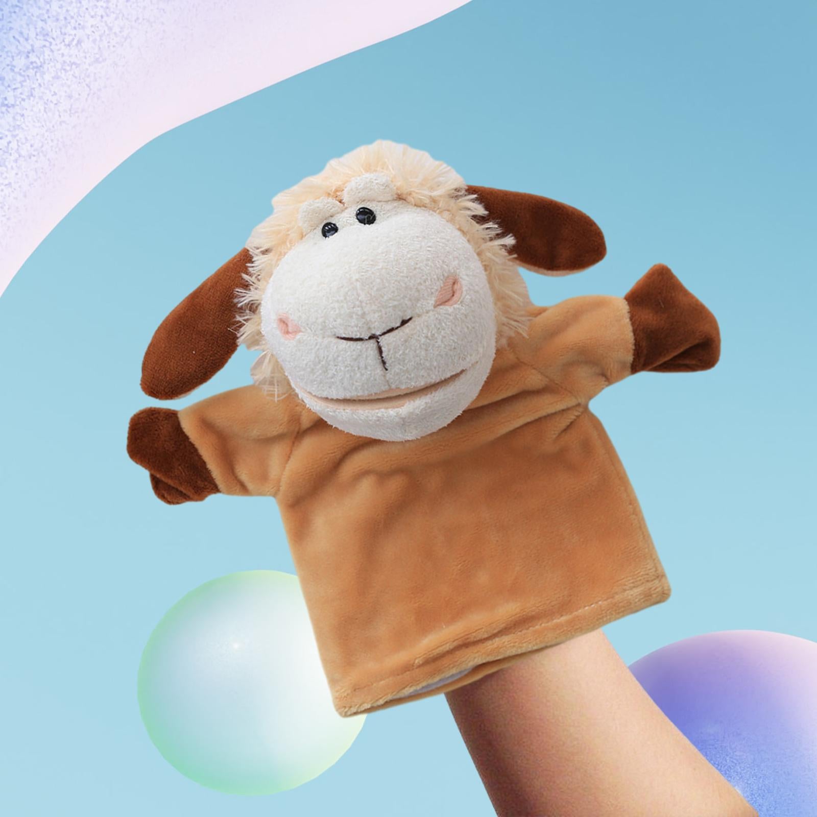 Soft Hand Puppet Movable Open Mouth Kids Gifts Storytelling Model Figure Toy Sheep