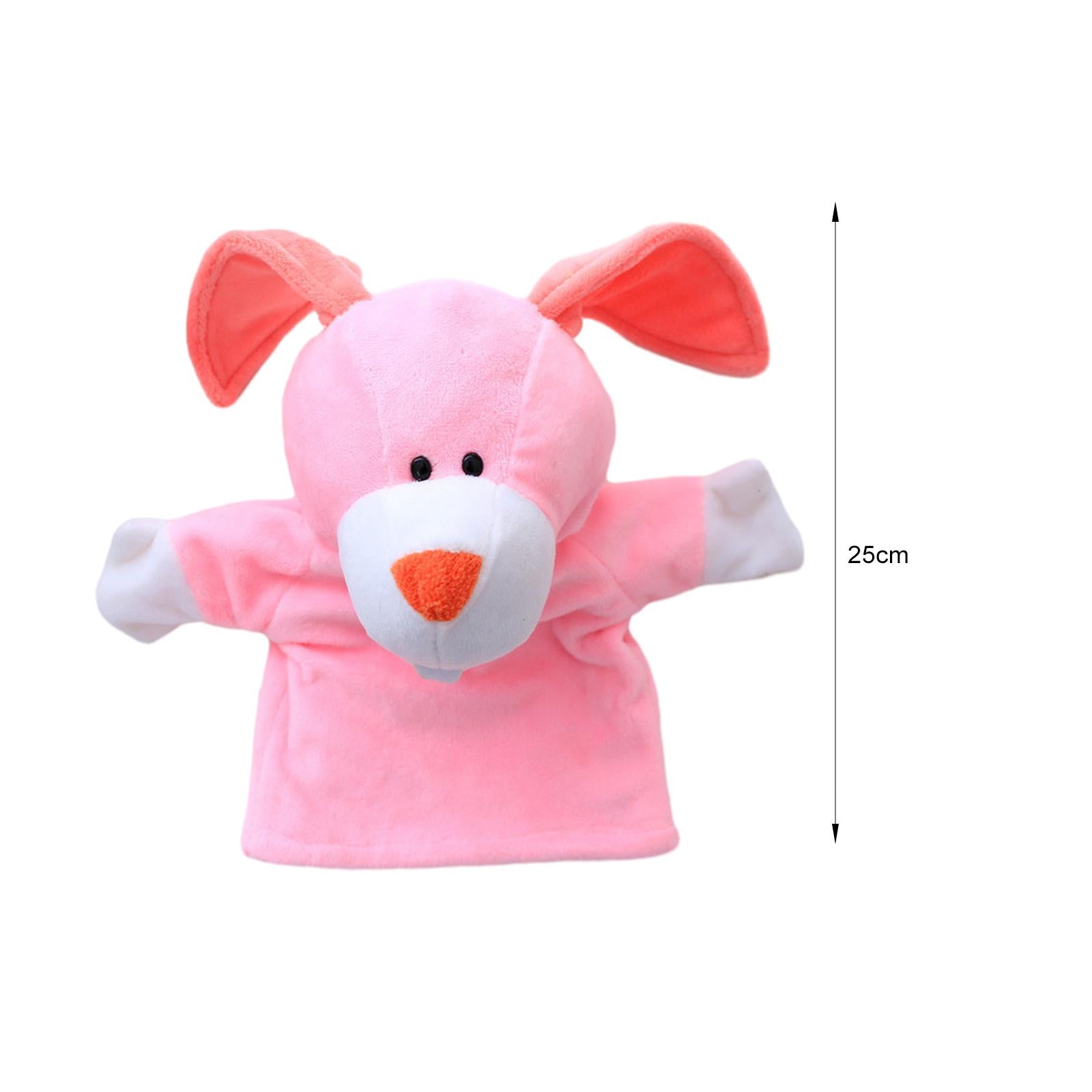 Soft Hand Puppet Movable Open Mouth Kids Gifts Storytelling Model Figure Toy Rabbit