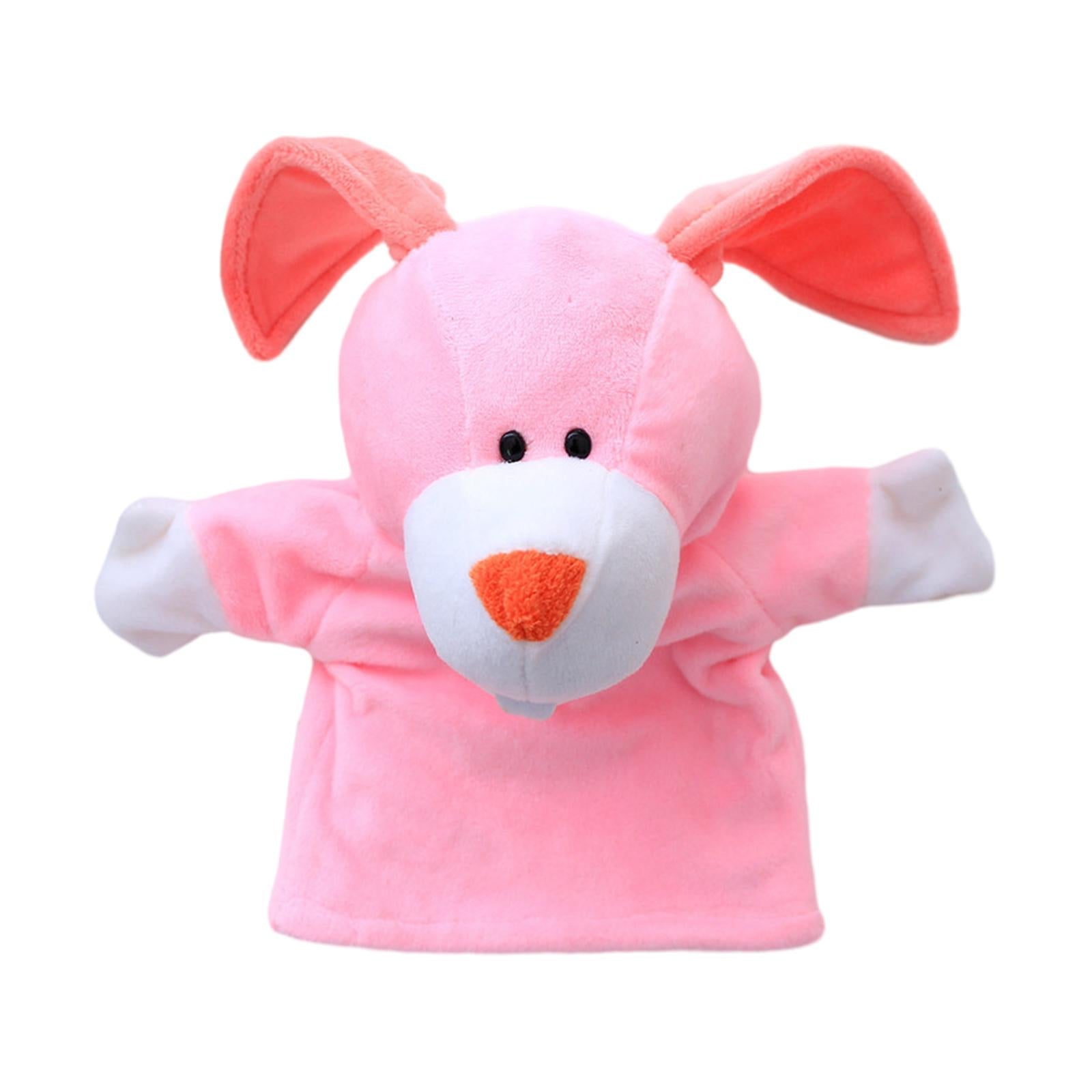 Soft Hand Puppet Movable Open Mouth Kids Gifts Storytelling Model Figure Toy Rabbit