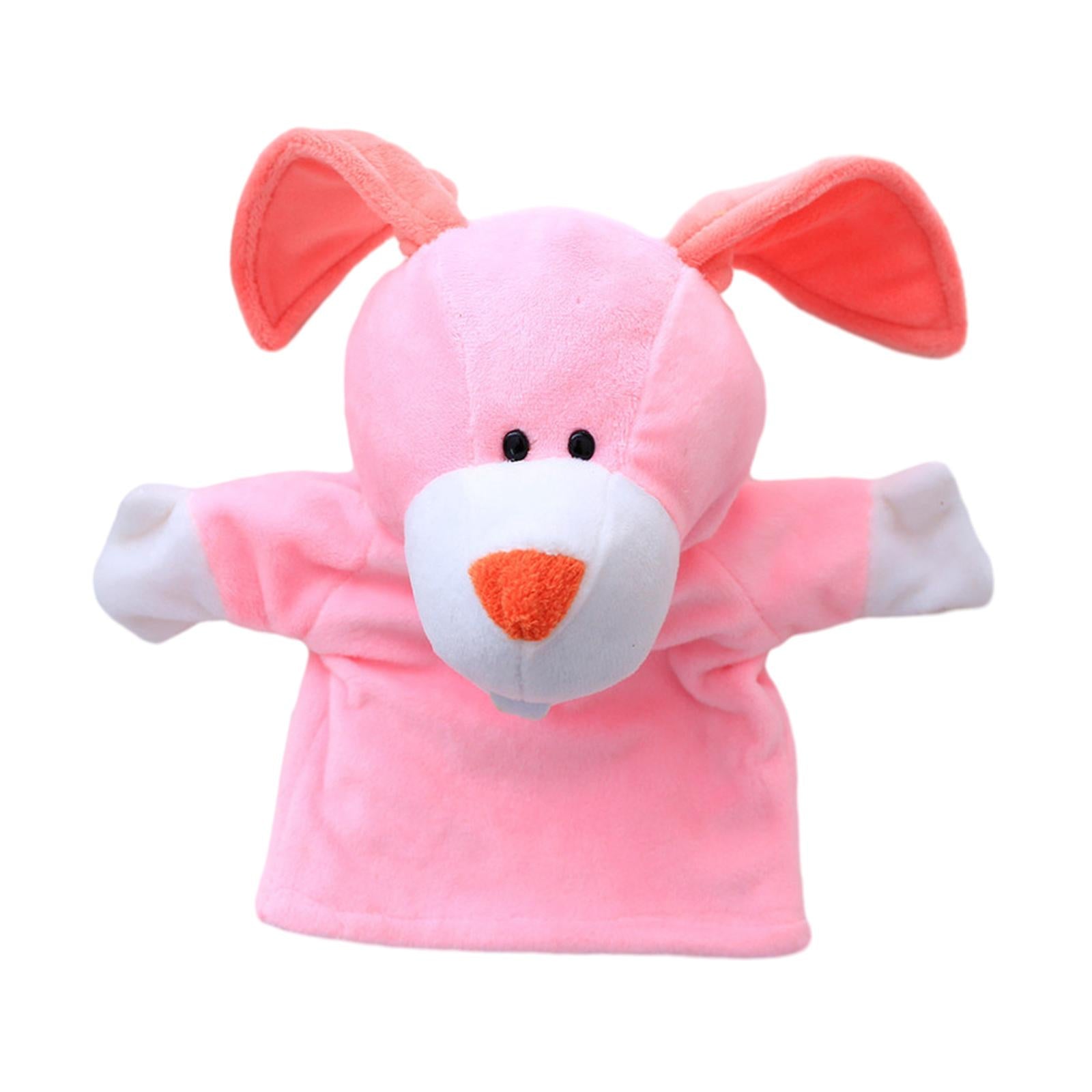 Soft Hand Puppet Movable Open Mouth Kids Gifts Storytelling Model Figure Toy Rabbit