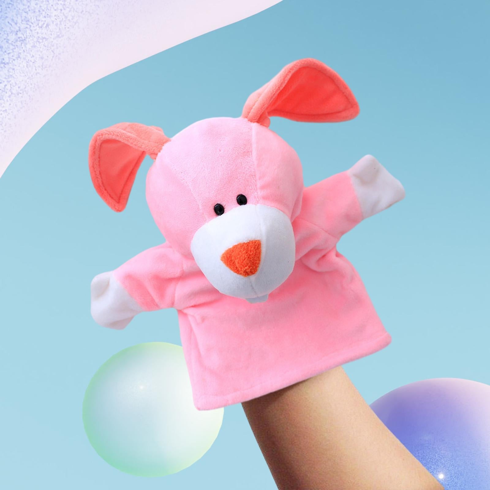 Soft Hand Puppet Movable Open Mouth Kids Gifts Storytelling Model Figure Toy Rabbit