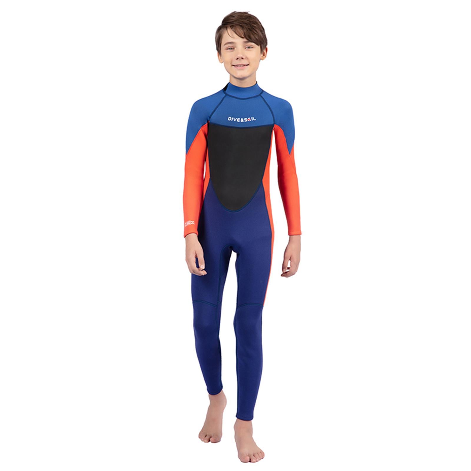 Kids Wetsuit Summer Child Wet Suit for Kayaking Water Parks Scuba Snorkeling XXL blue