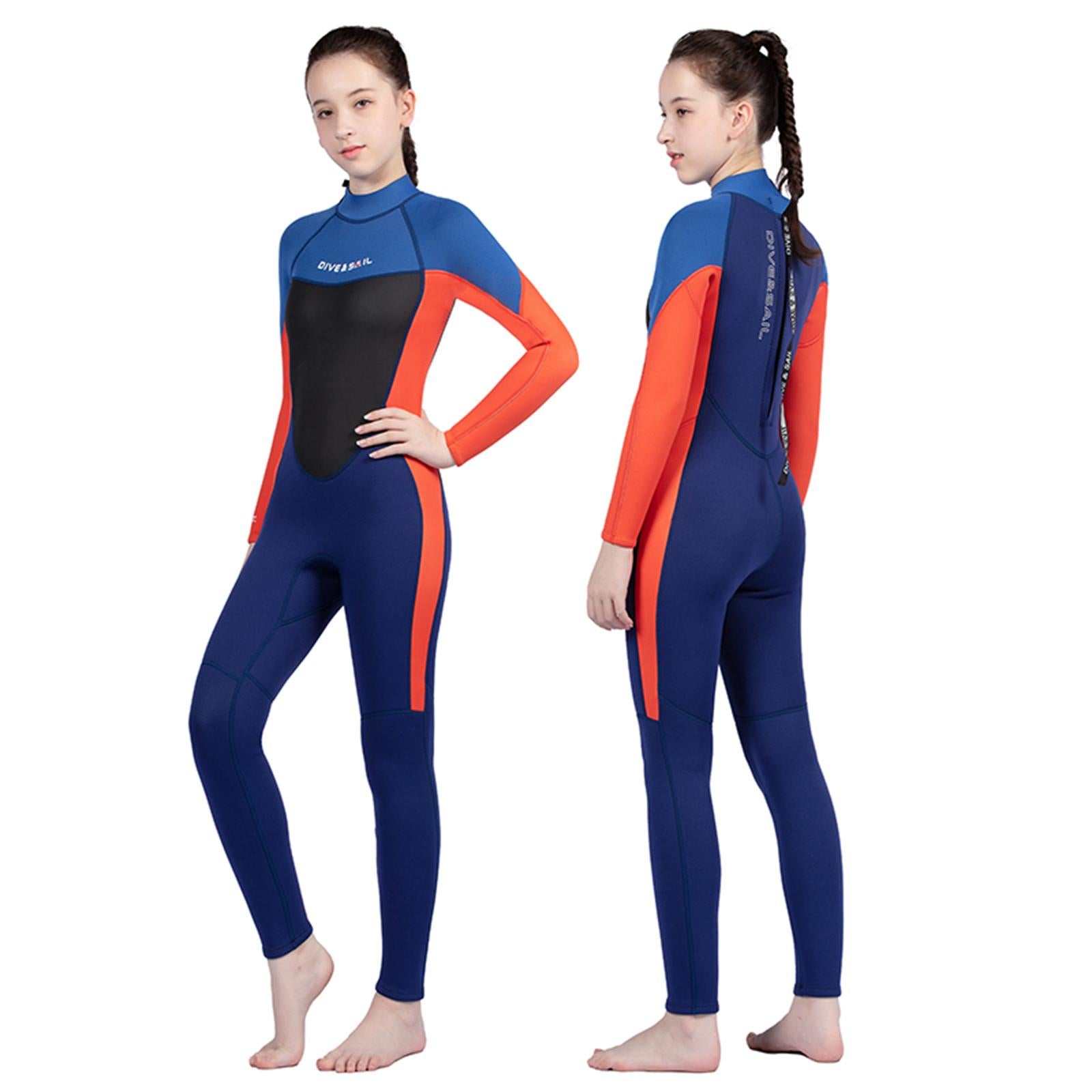 Kids Wetsuit Summer Child Wet Suit for Kayaking Water Parks Scuba Snorkeling XXL blue